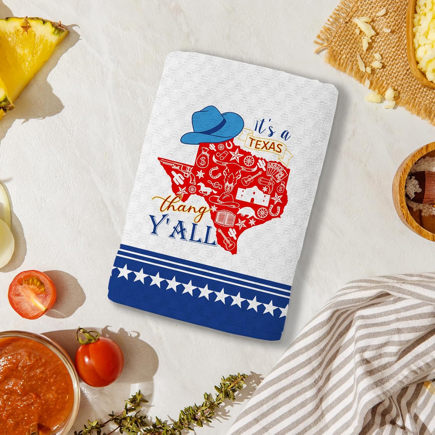 Texas Souvenirs Gifts Kitchen Towels Texas Themed Gifts Decor for Home Kitchen Bathroom Birthday Christmas 17X26 Inch - Image 6