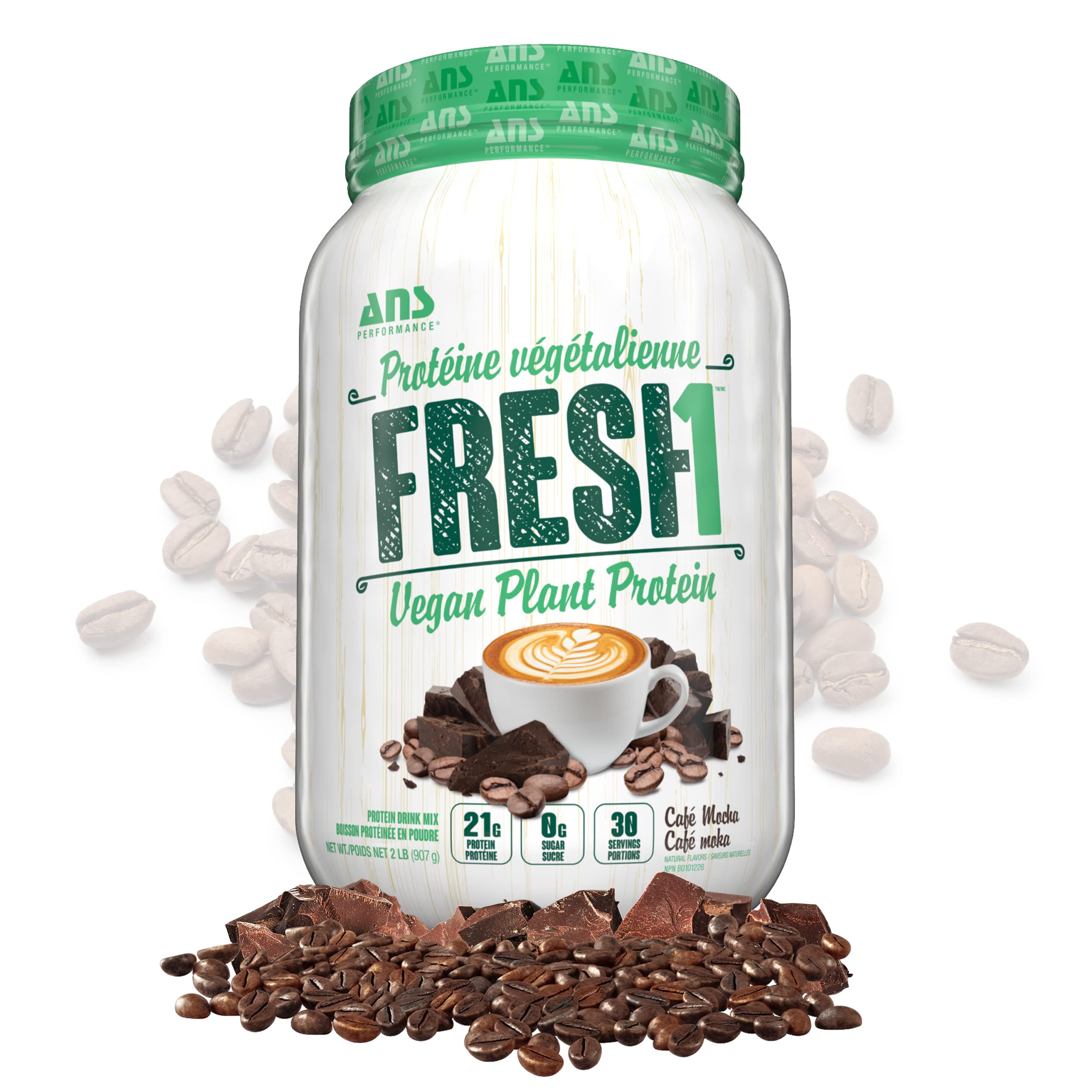 FRESH1 Vegan Protein (2LB), Gluten Free Protein Powder, Perfect