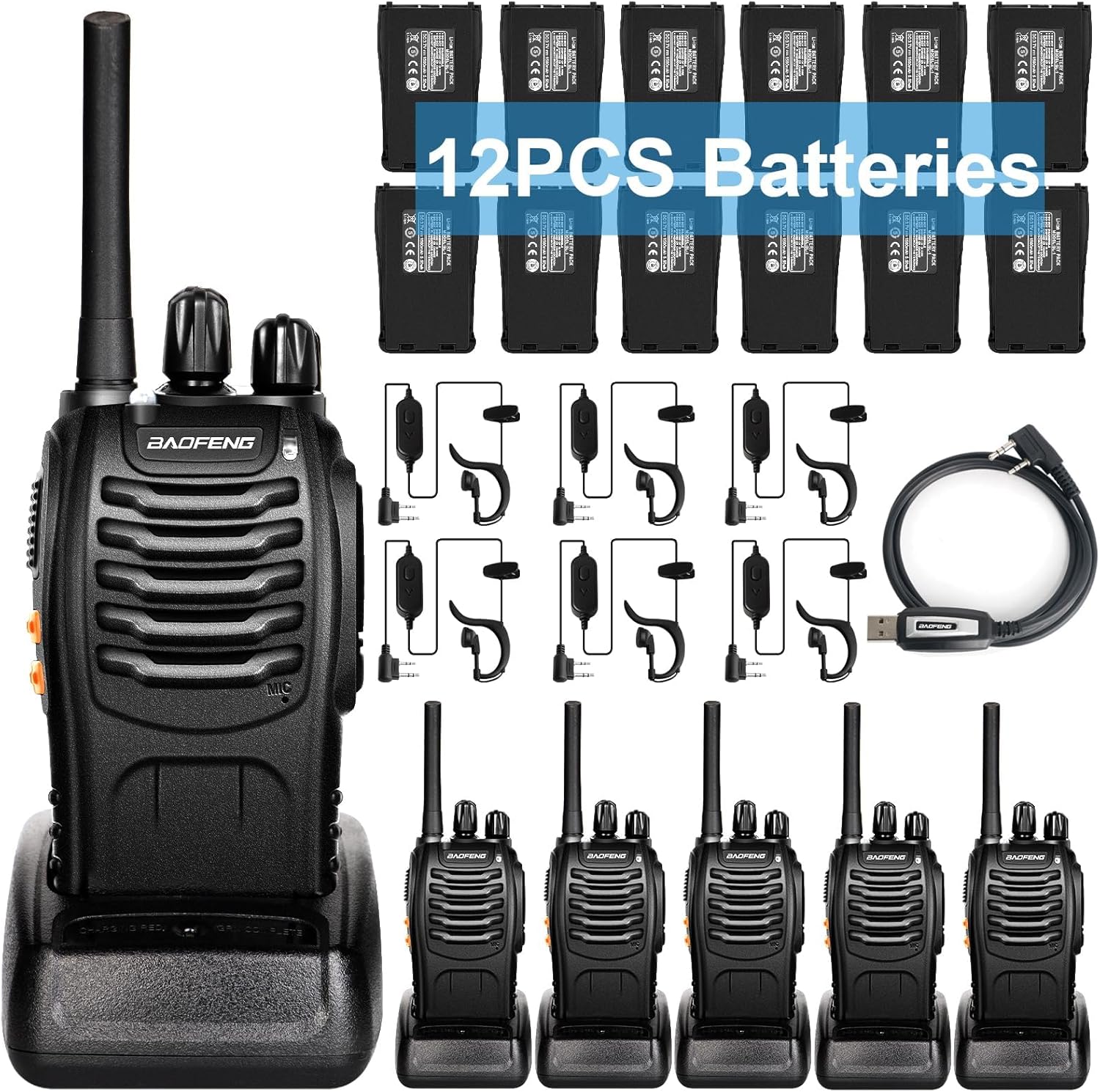 BaoFeng Walkie Talkies for Adults Long Range Rechargeable
