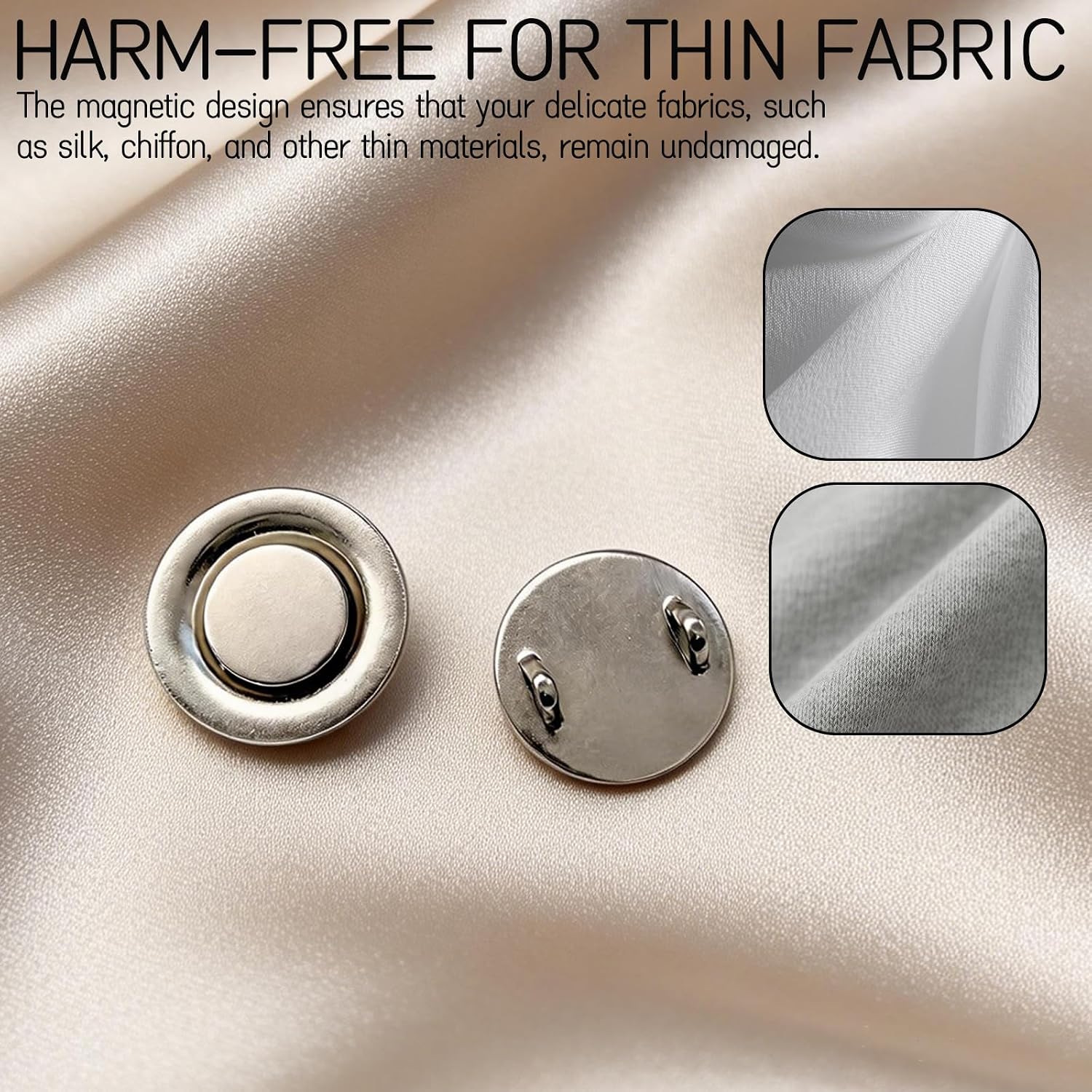 Mini Magnetic Pin Brooch Converters - Harm-Free for Thin Fabric, Suitable for Scarf, Shirts, Hijab, and Collar(6 Pack)