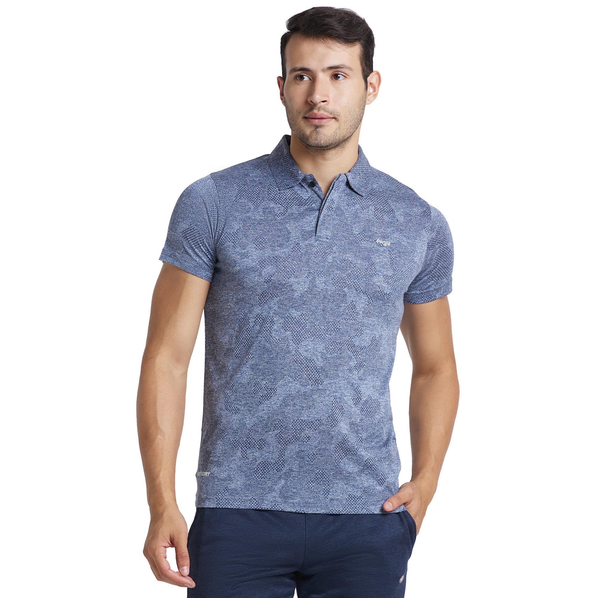 berge' New Mens Polyester Dry Fit Collar Camo Polo Tshirts for Men, Instadry & Breathable Fabric, Gym Wear Tees & Workout Tops|Collar Tshirt for Men|Slim Fit Half Sleeve Tshirt|Polo Neck Tshirts-picture-54