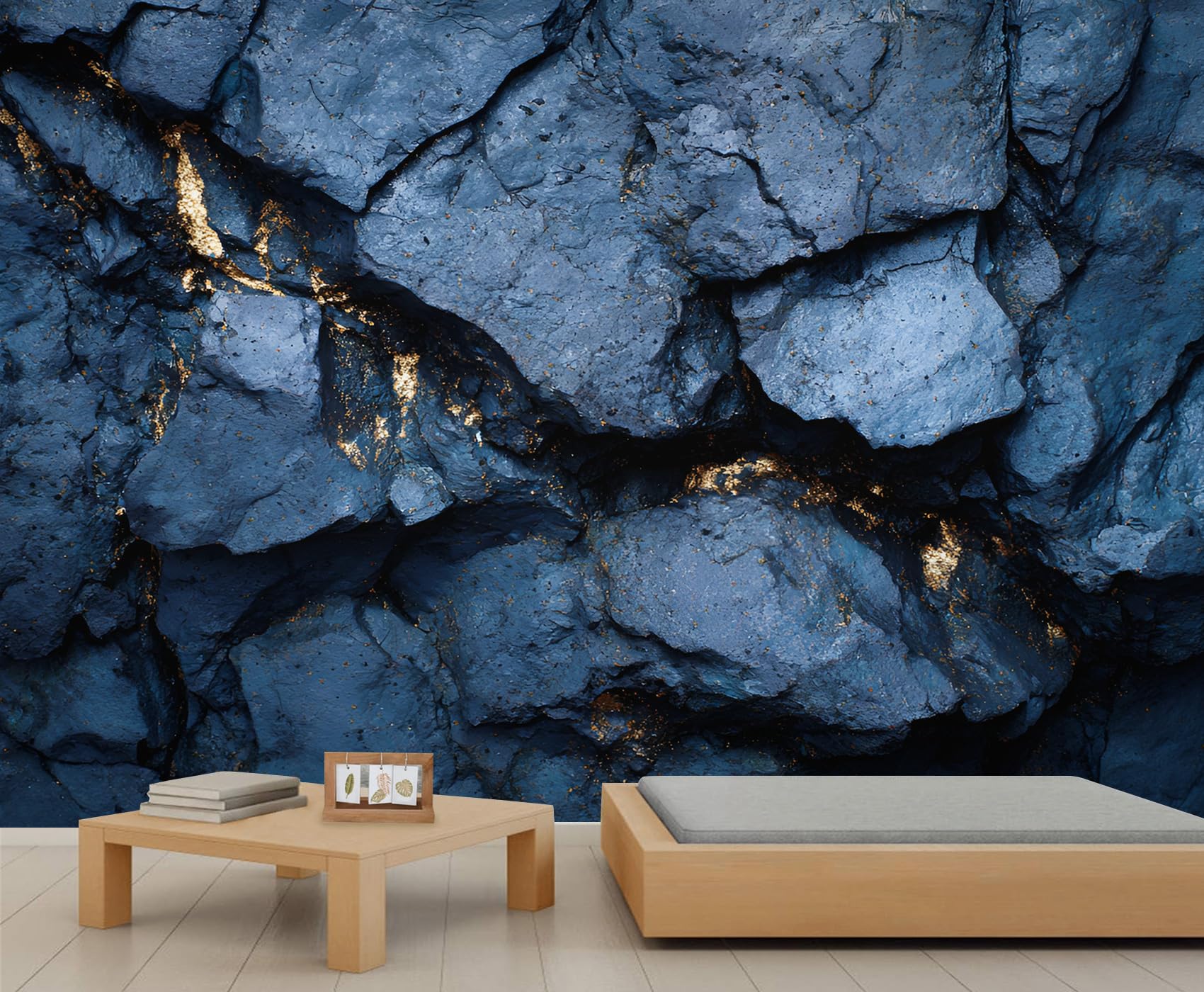 YEMYOR Wall Texture Mural Wallpaper 3D Black Marble Wall Mural Abstract Rocks Marble Wallpaper Modern Abstract Art Sofa Background Murals for Living Room Bedroom-500x300cm
