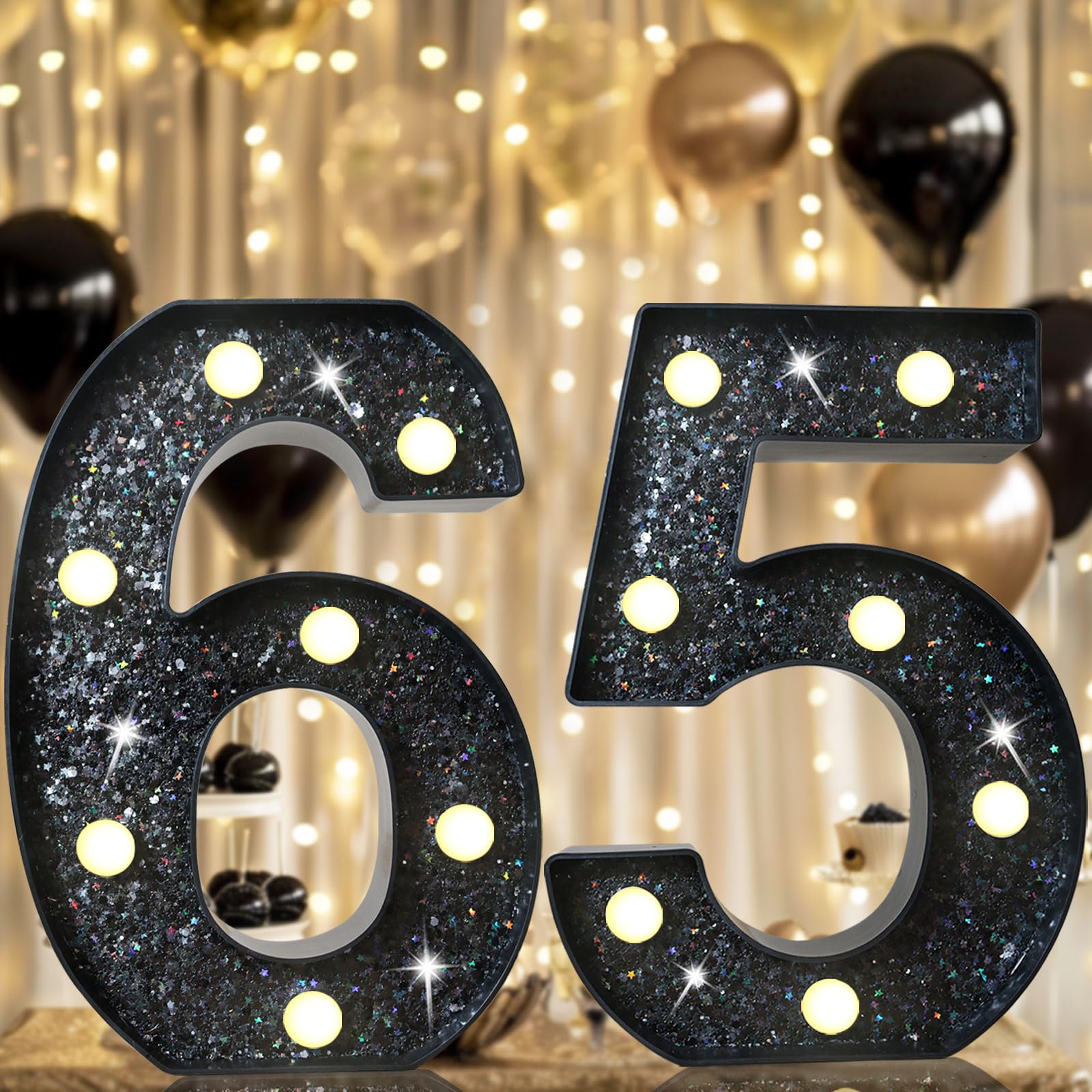8.8" Decorative LED Light Up Numbers, Marquee Numbers Lights for 7th Birthday Decorations, Lighted Number Sign for Birthday Party Night Lights Wedding Anniversary Home Wall Decor, White Number 7 — view 46