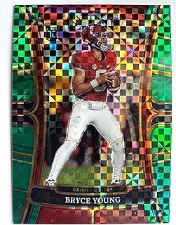 2023 Panini Select Draft Picks Green Squares Prizms #1 Bryce Young RC SP