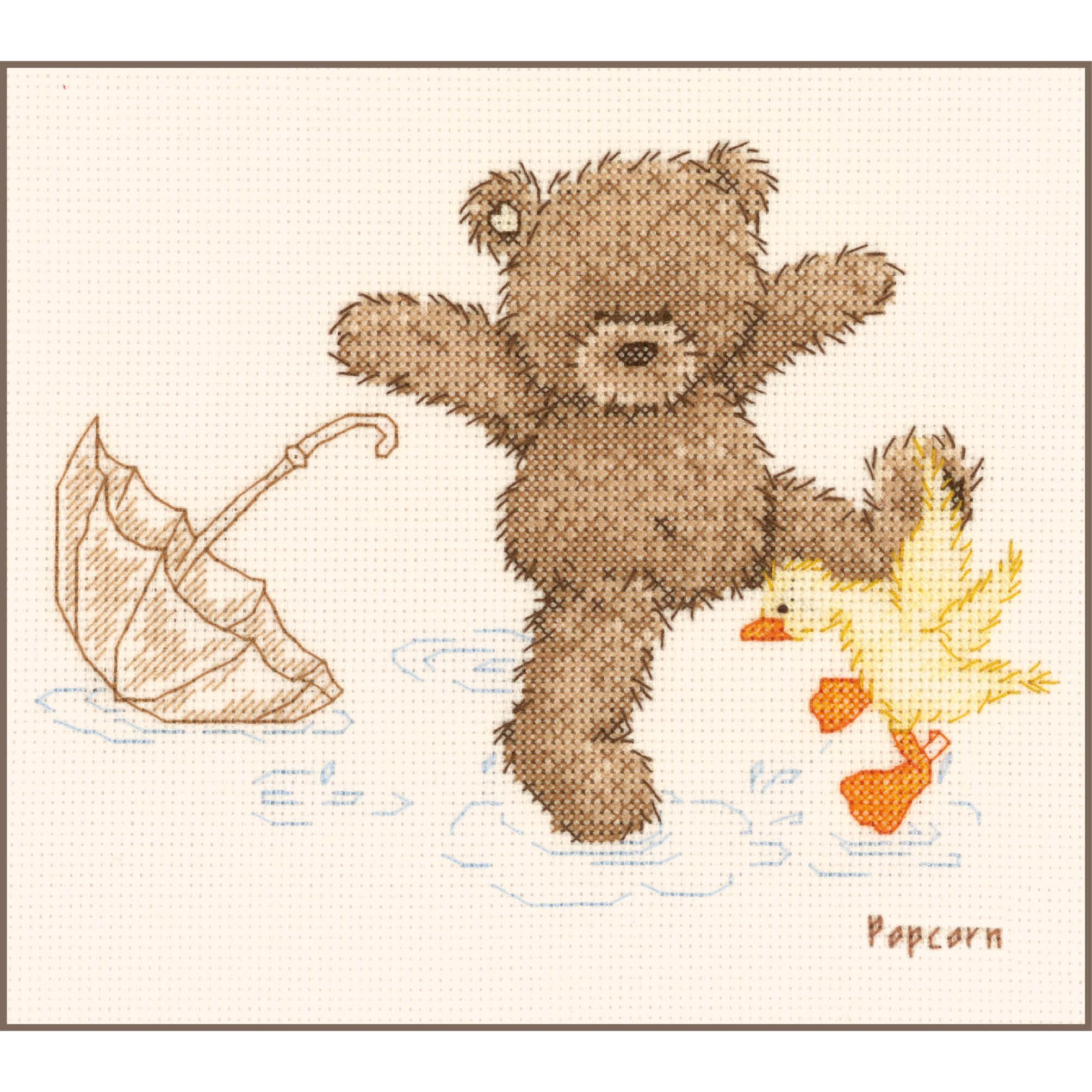 Vervaco Popcorn Splashing Around Counted Cross Stitch, Multi-Colour