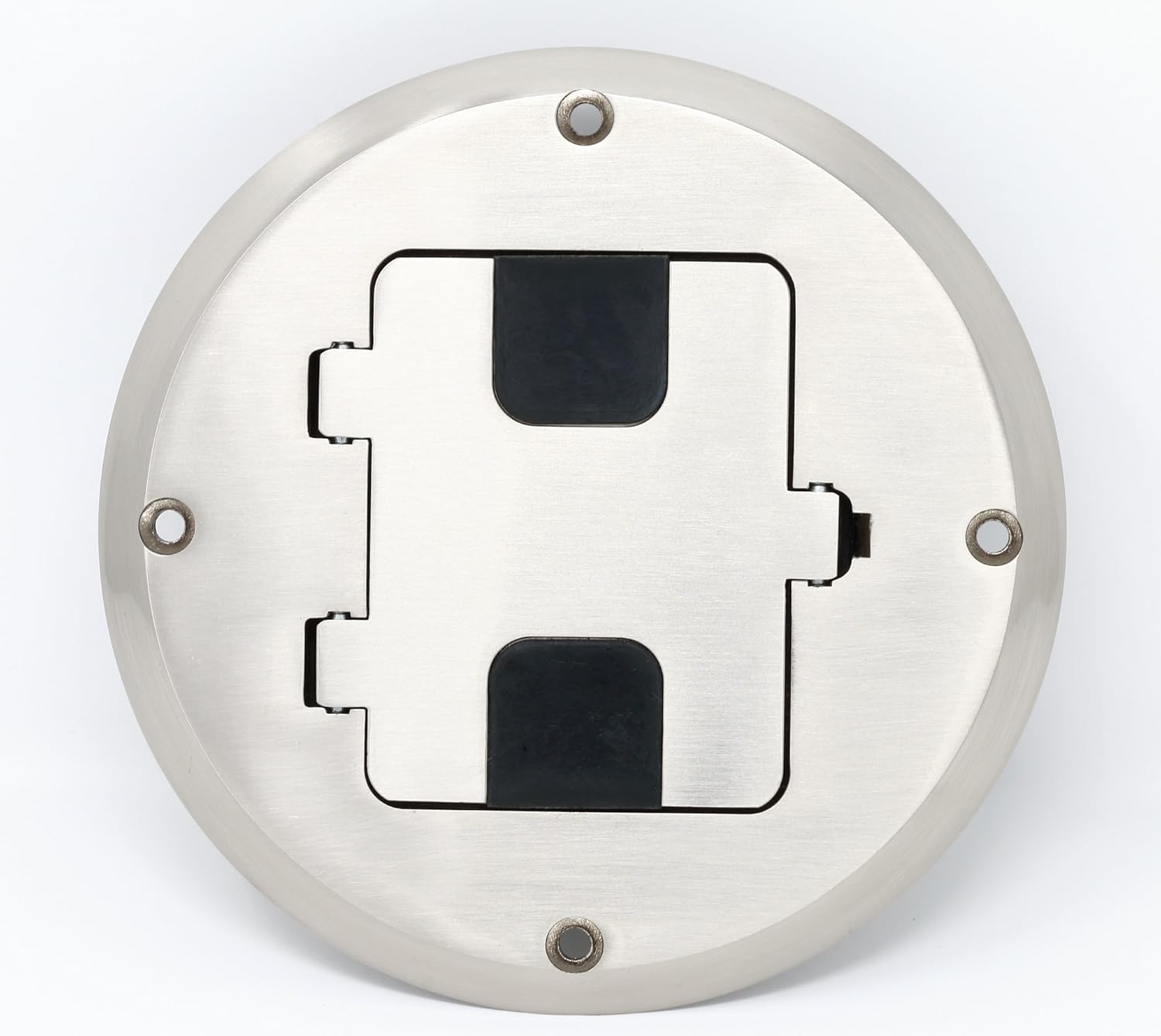 RiteAV HDMI Cat6 Ethernet Coax Cable TV Floor Box - Stainless Steel