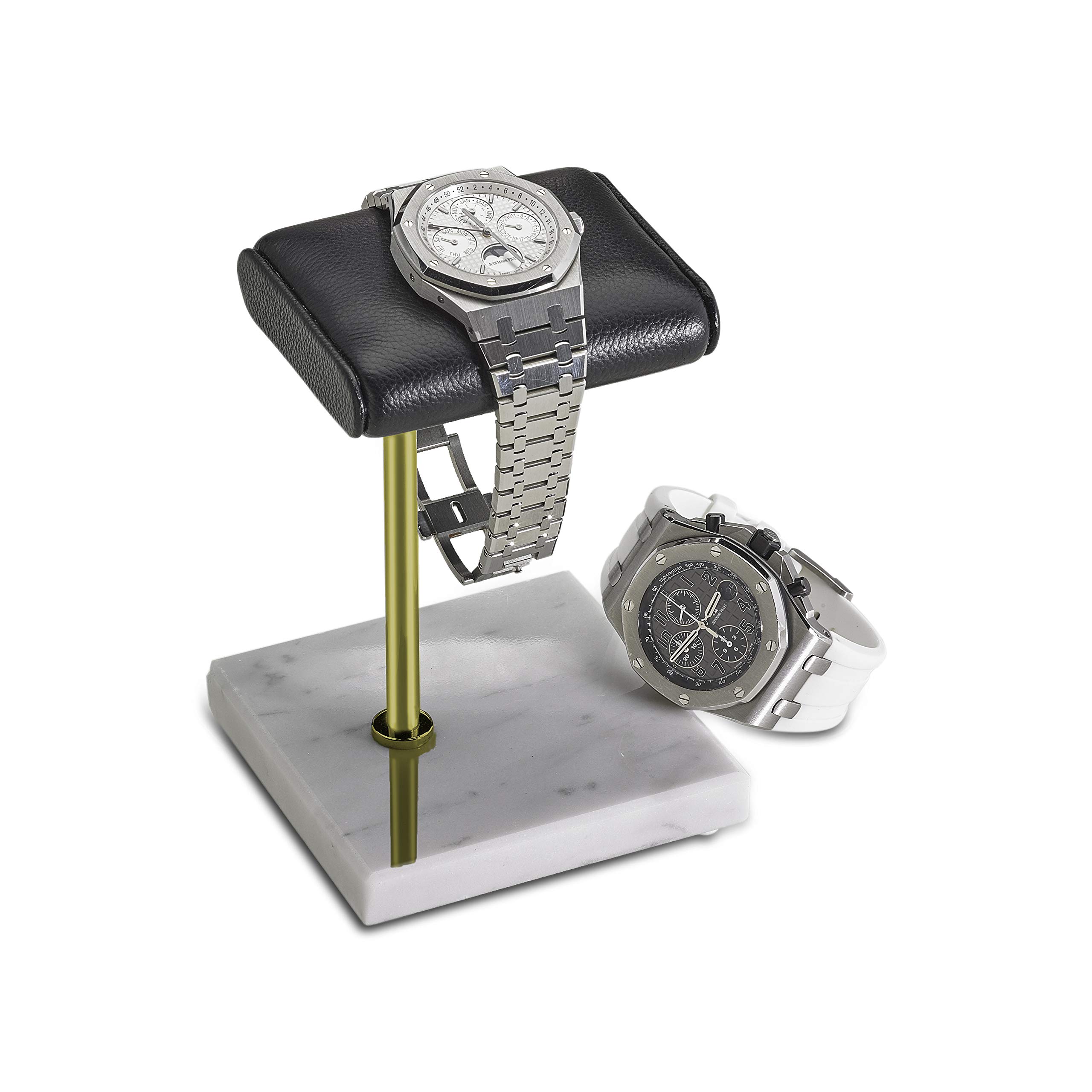 Handcrafted Leather \u0026 Marble Watch Display Stand for Rolex, Omega, Patek  Philippe, Audemars Piguet, Richard Mille, Breitling, Tudor, Cartier, TAG  Heuer (Black/Gold/White): Buy Online in EGYPT at desertcart