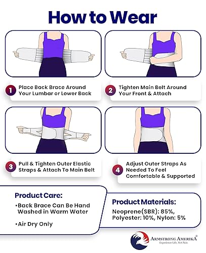 Miniatura 8 de Cinturón de apoyo lumbar transpirable para alivio del dolor del nervio ciático, cinturón de apoyo de espalda baja para levantamiento pesado,