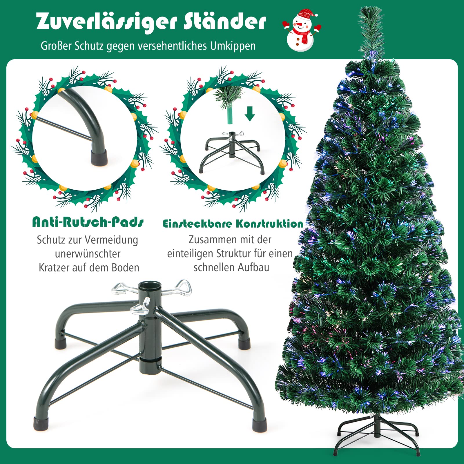 Kunstkerstboom - 180 cm - spar groen - stalen voet