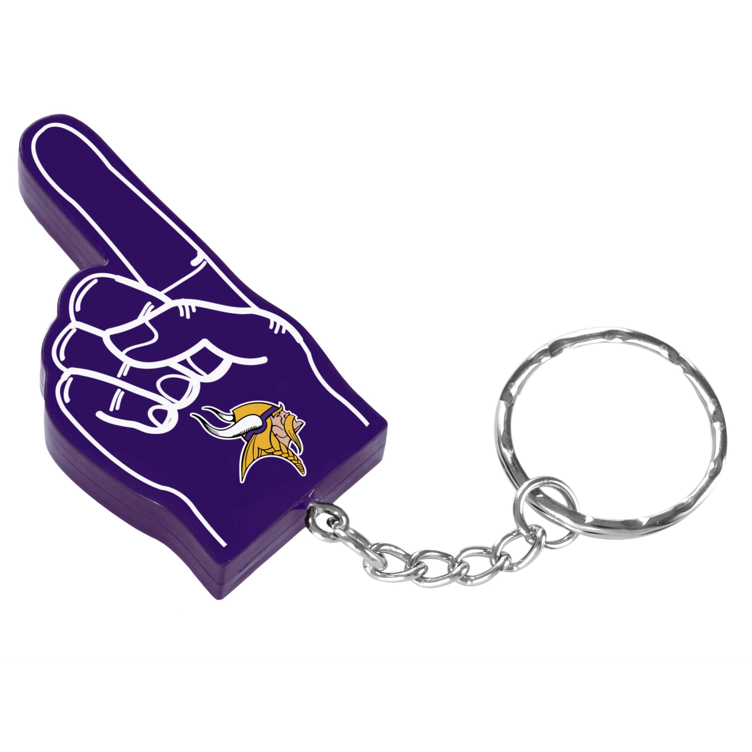 NFL Football #1 Finger Team Logo Keychain