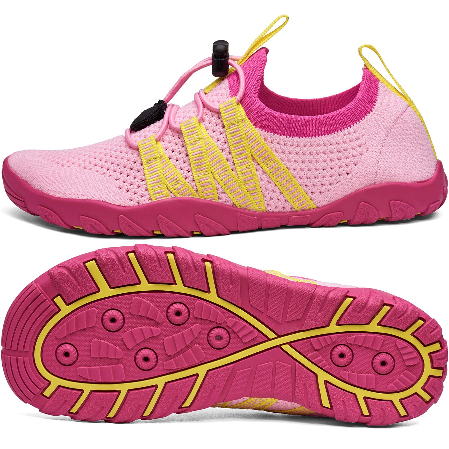SAGUARO Escarpines Niño Niña Zapatillas de Agua Respirable Zapatos Agua Antideslizante Zapatillas Playa Escarpines Piscina Calzado para Natacion Surf Acuaticas,Gr 24-36 EU