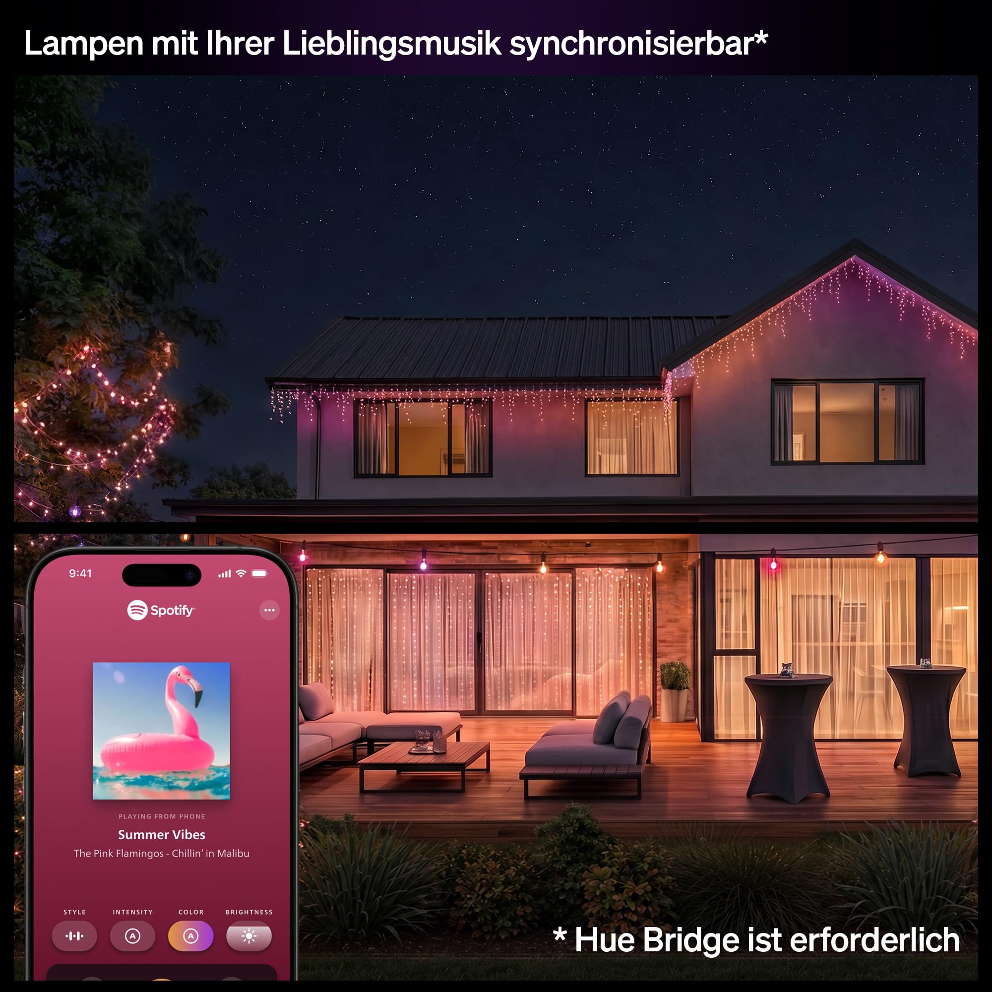 Philips Hue Festavia LED-Eiszapfen-Außenbeleuchtung, 8,5 m