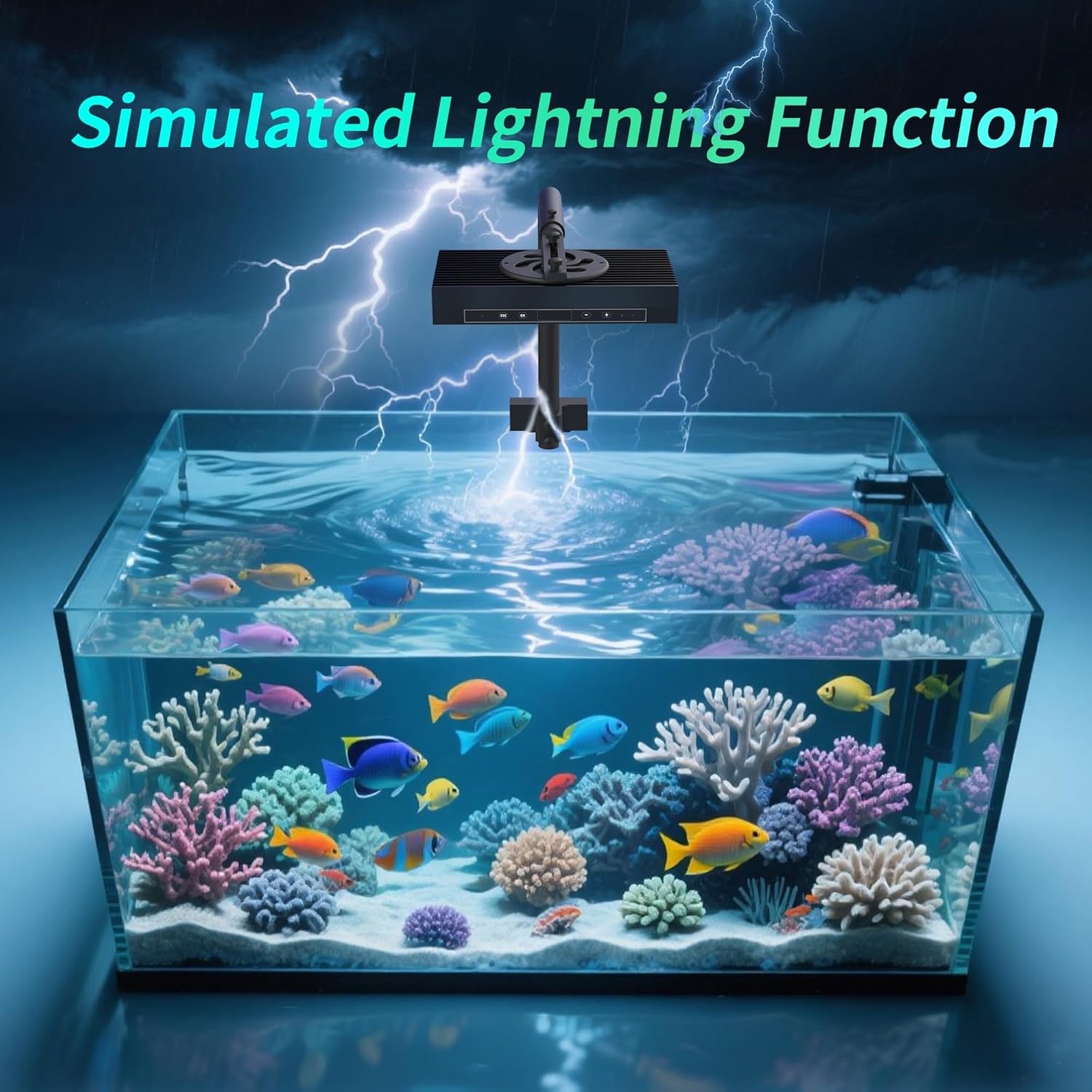 Aquarium Light Controller, APP Control, add Lightning Simulation, New Coral Adaptation, Light Configuration Sharing Function