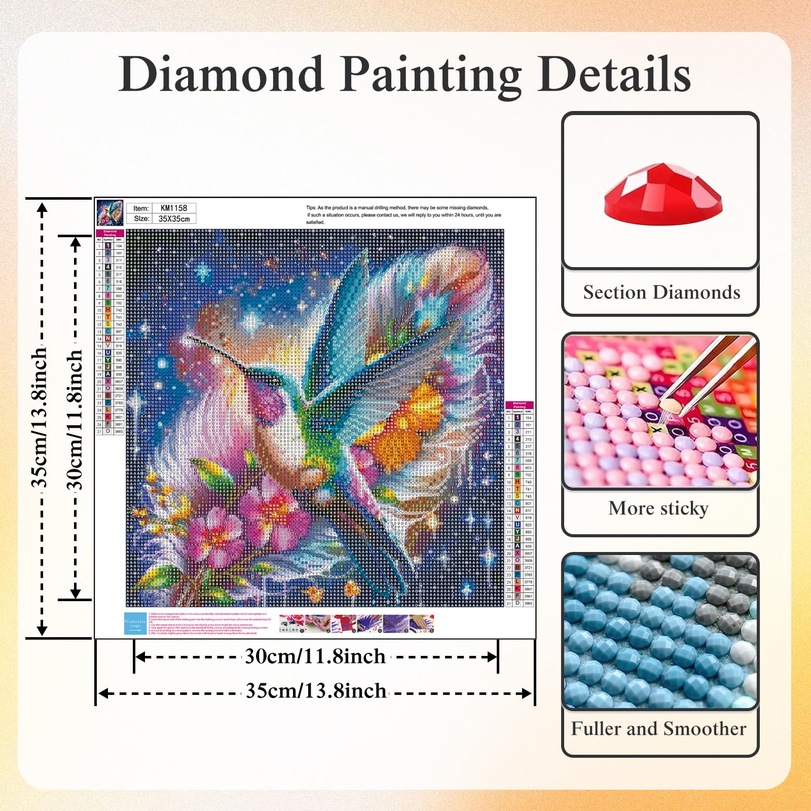 5D Diamond Art Hummingbird Kit - Beginner Diamond Painting -6 5D Diamond Art Hummingbird Kit - Beginner Diamond Painting -6