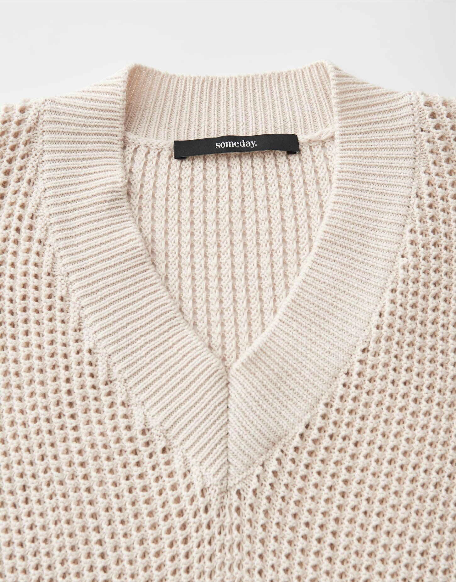 someday Damen Poncho/Cape | Strick Poncho aus BCI Cotton Mix