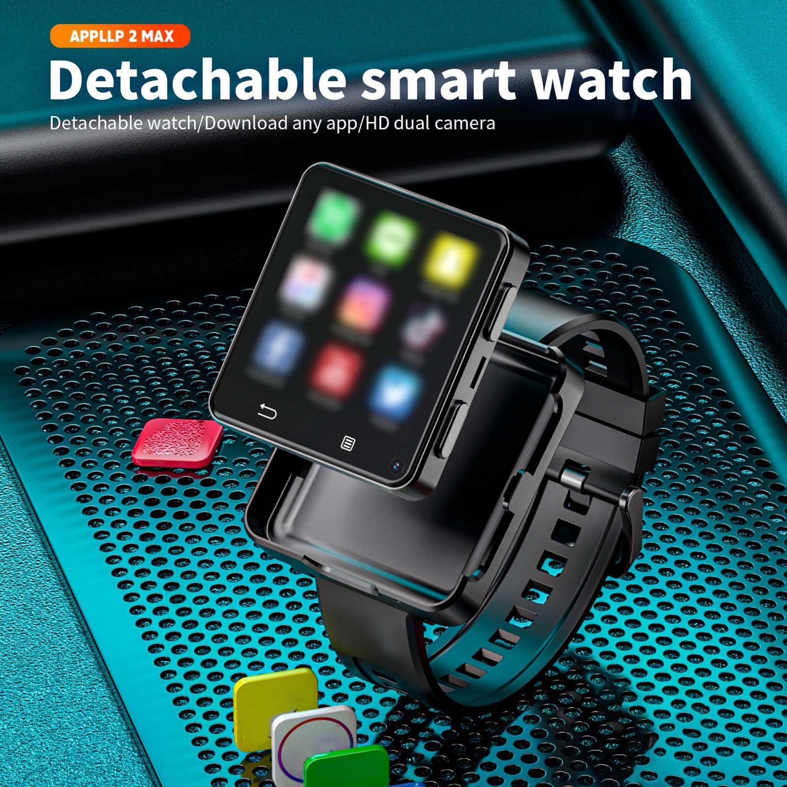 4G mit Nano SIM -Kartensteckplatz, 2,64 Zoll Touchscreen, 4 GB + 64 GB Speicher, Unabhängiger Telefonanruf, WLI -GPS -BT -Smartwatch, Schrittzähler