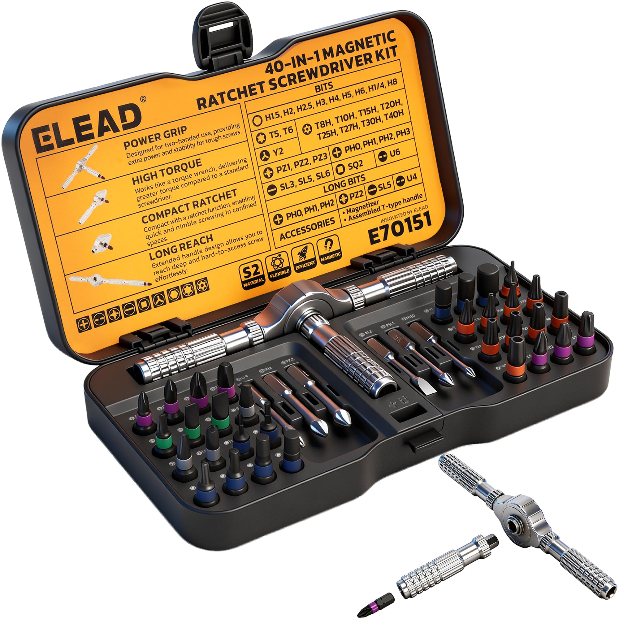 21-Piece Allen Wrench Hex Drill Bit Set - Magnetic & Durable -12