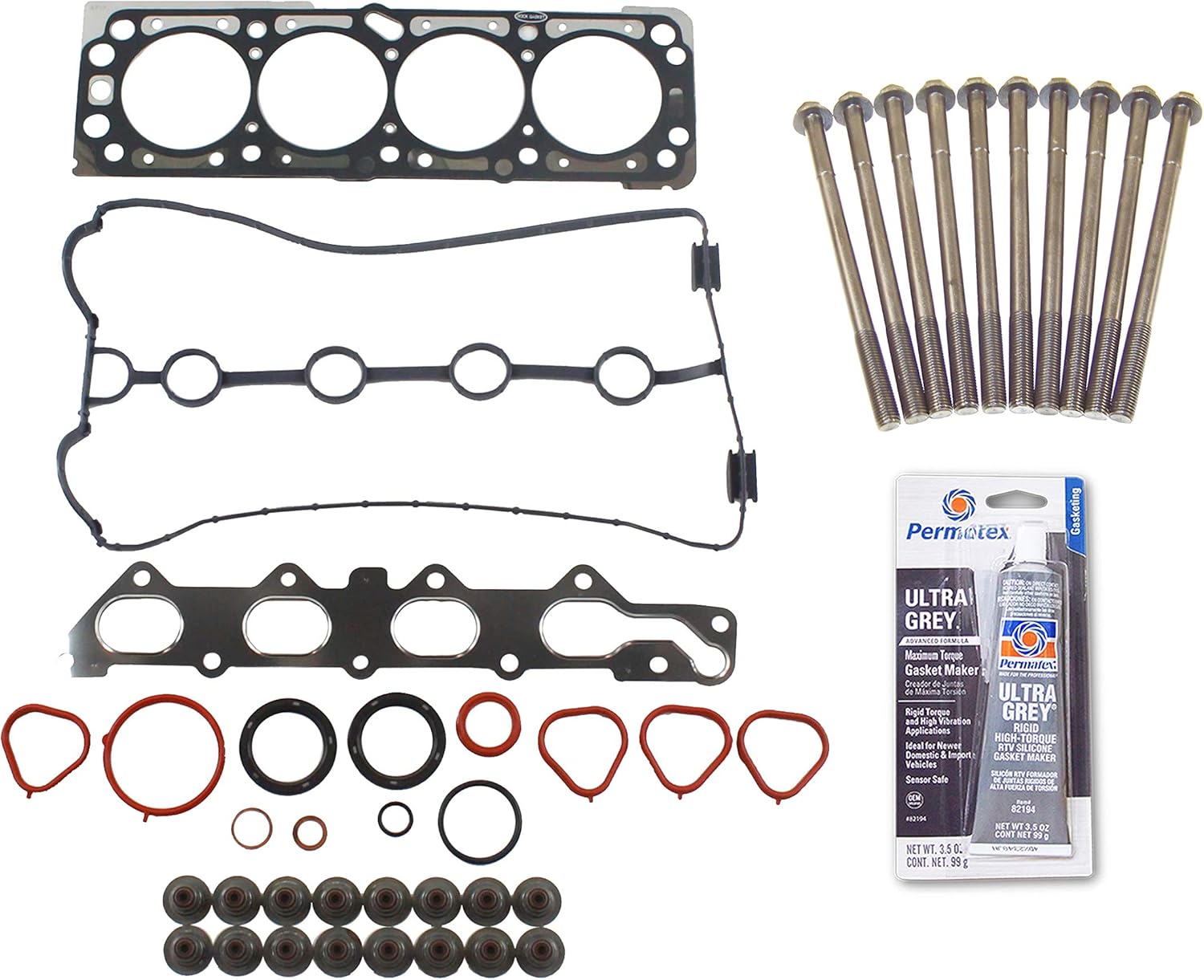 CPWK287 Head Gasket Set Head Bolt Kit MLS Fits 0405 Chevrolet Aveo 1.6L DOHC 16v