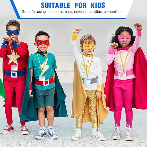 Vista 14 de Paquete de 50 cordones negros a granel para portatarjetas de identificación, plano duradero con gancho giratorio y clip para insignia