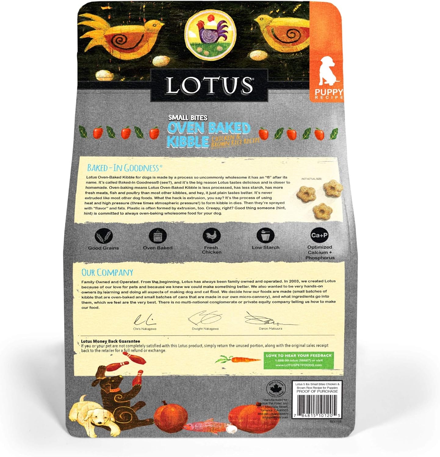 Lotus Small Bite Dry Puppy Food, 5 Lb.