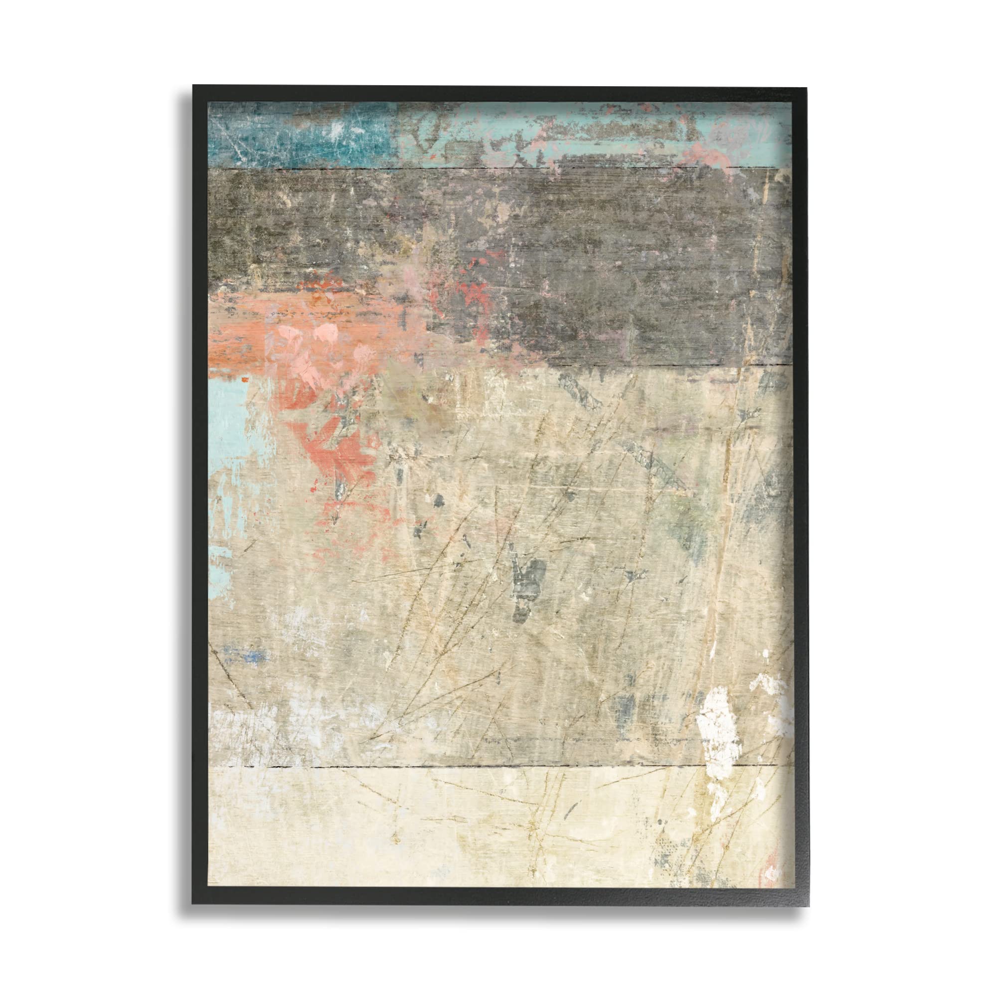 Stupell Industries Urban Layered Abstract Collage Framed Wall Art, Design by Suzanne Nicoll