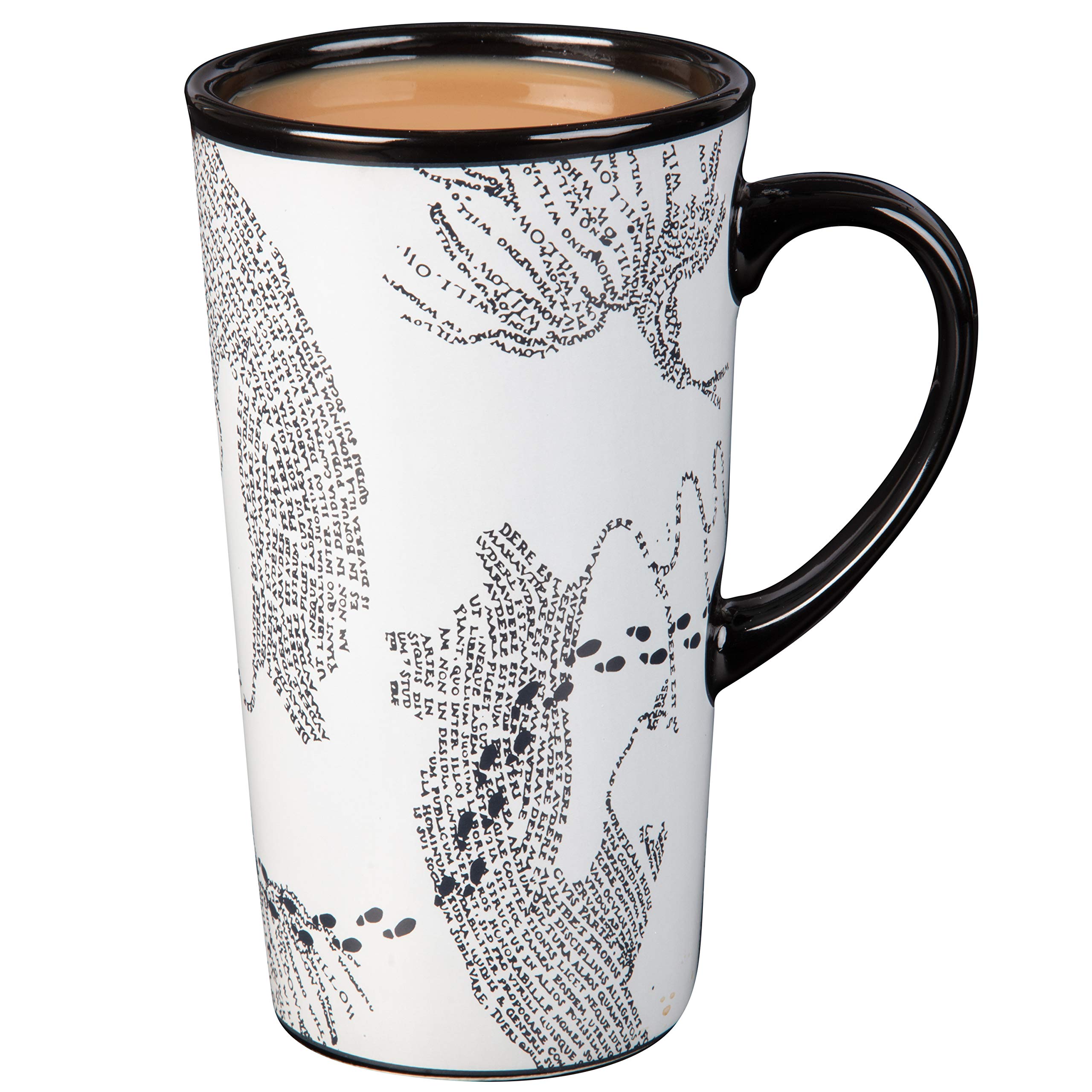 Harry Potter Marauder's Map Tall Ceramic Mug - Map Image Activates with Heat - Large Tumbler Style - Officially Licensed - Gift for Kids and Adults