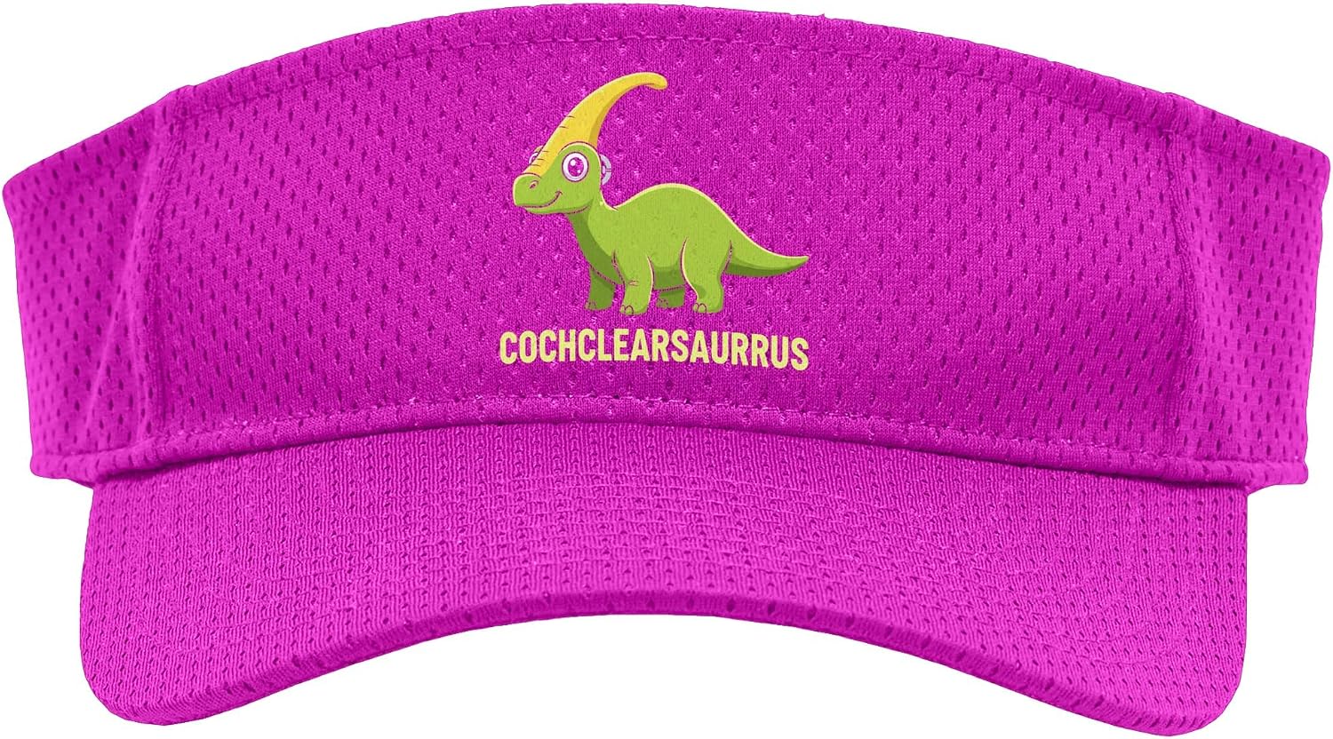 Cochlearsaurrus Dinosaur Cochlear Implant Pun Sport Sun Visor