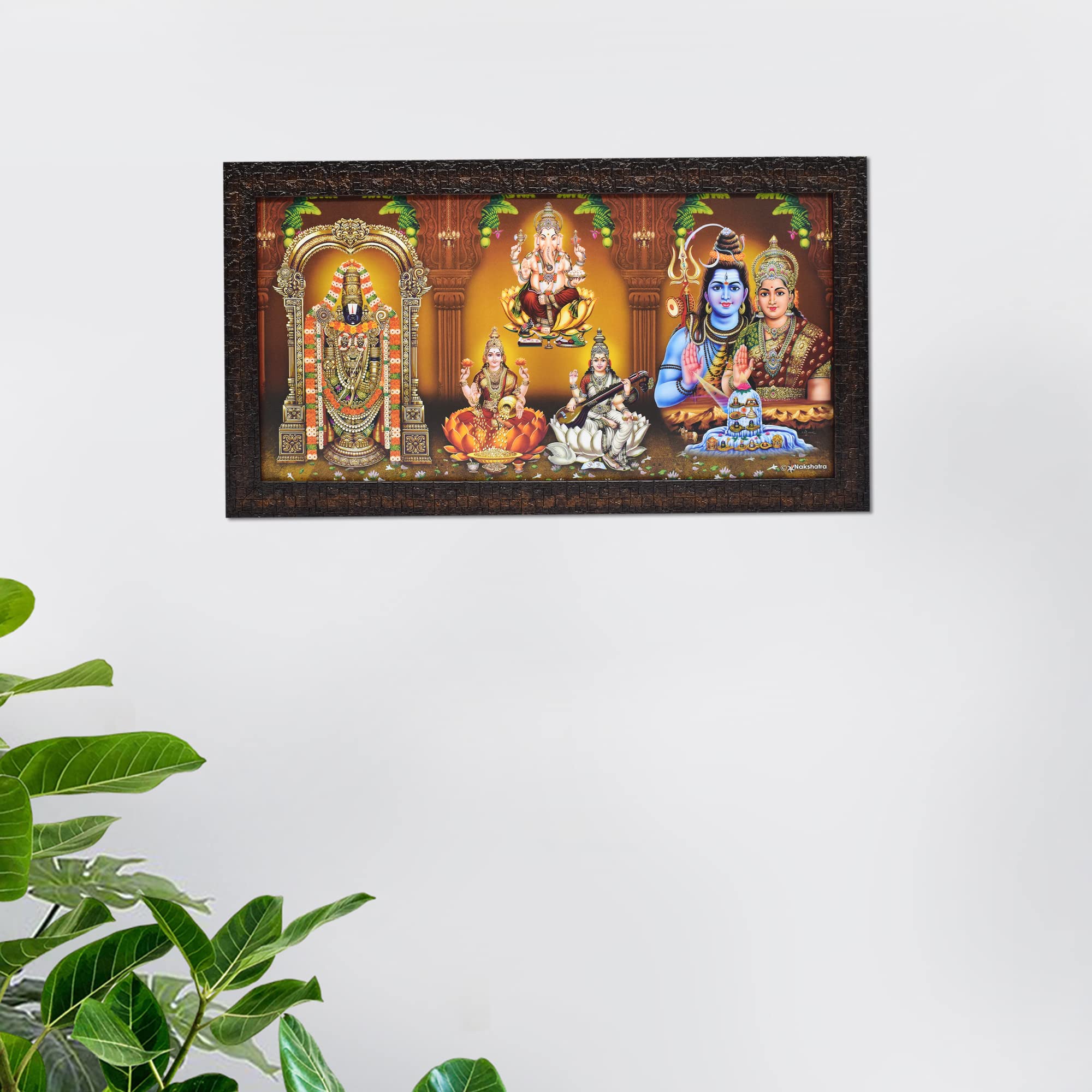 Buy PujaNPujari 5 Gods Photo Frames Tirupati Balaji Lakshmi Ganesh