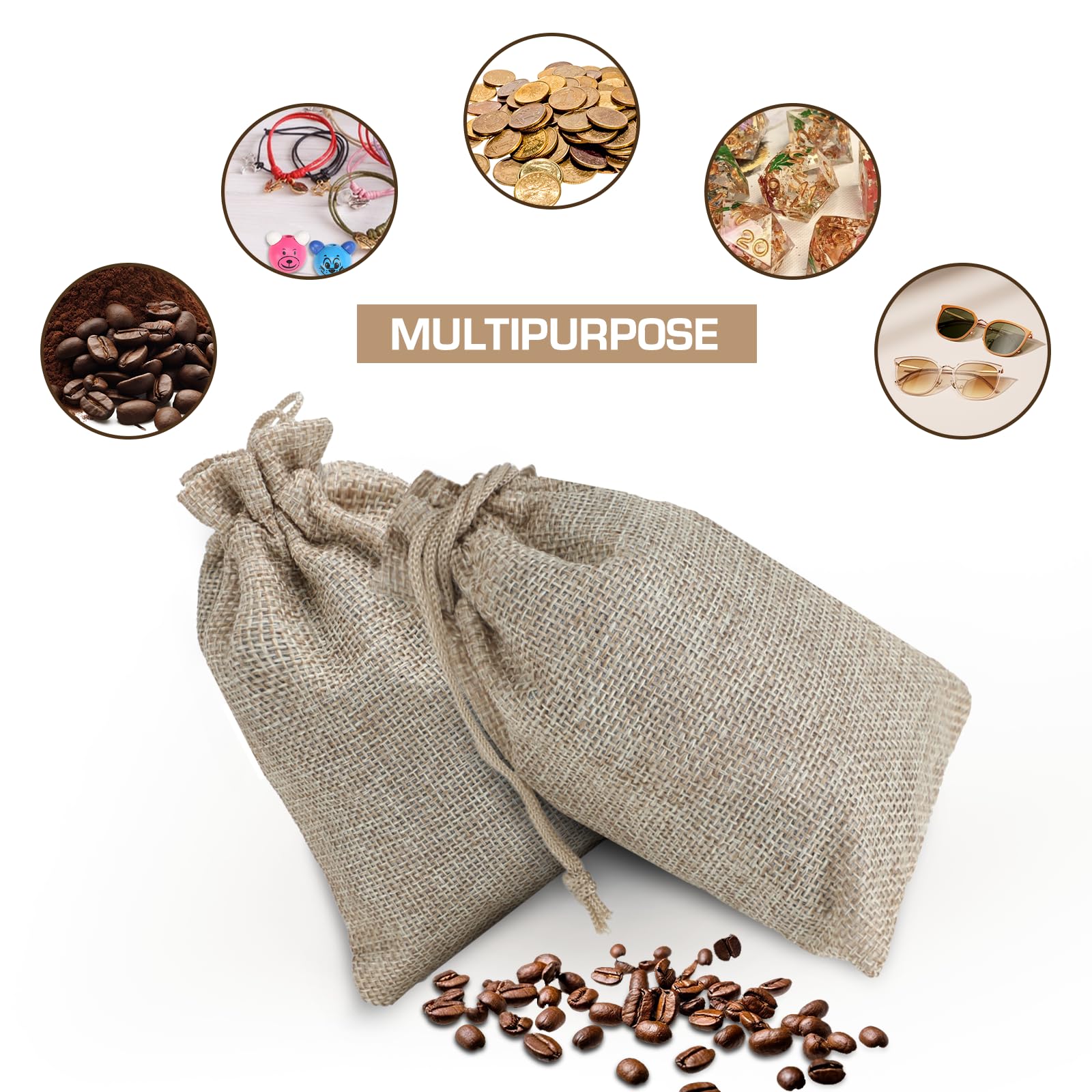 30 Sacchetti In Lino Con Coulisse 14x10cm - Per Bomboniere, Regali, Matrimoni E Feste - Foto 2