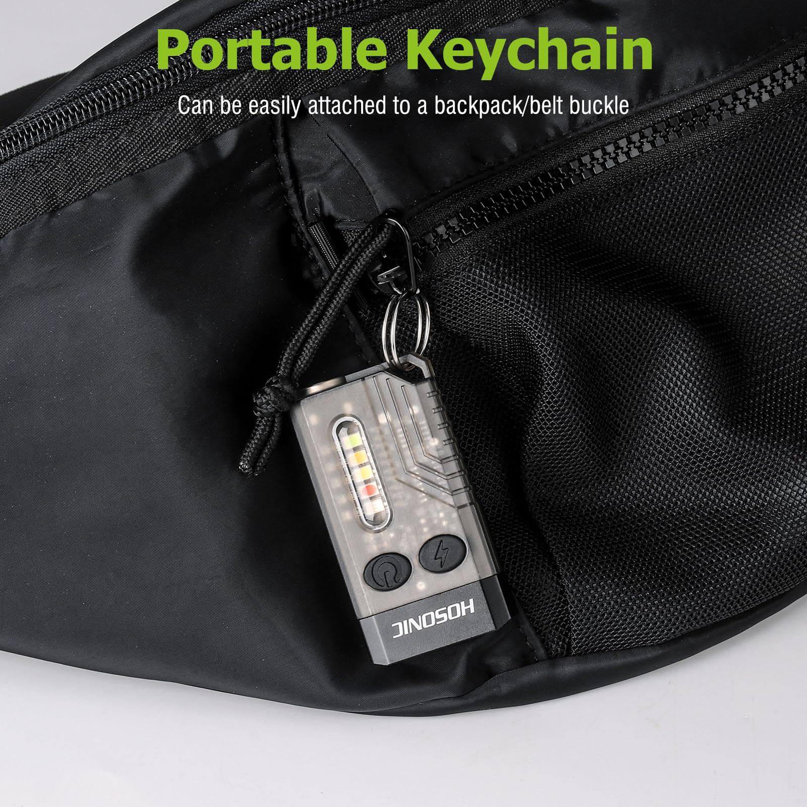 E9 Mini Torcia LED Potente 1000 Lumen, Piccola Torce Portachiavi con 365nm UV e Luce Colorata, 12 Modalità Ricaricabile USB Flashlight, Magnetica, IPX4 Impermeabile