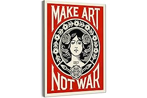 Likjad Make Art Not War Poster - A Call for Peace and Creativity