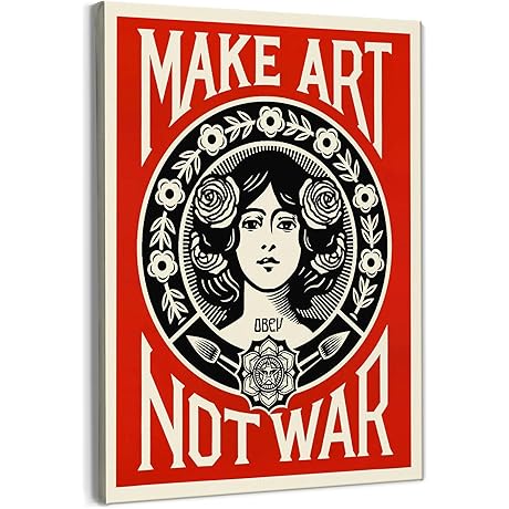 Likjad Make Art Not War Poster - A Call for Peace and Creativity