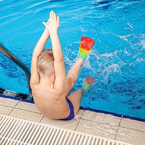 Vista 240 de Aletas de natación para niños, aletas cortas para niños, aletas de natación para entrenamiento de natación para niños y niñas principiantes Un