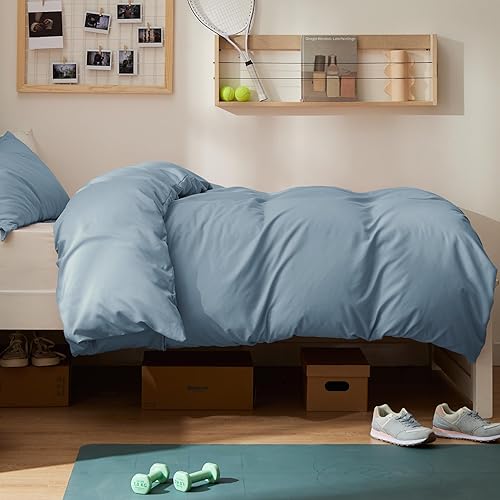 Miniatura 4 de Bedsure - Funda de edredón de tamaño individualindividual XL, ropa de cama extrasuave con cremallera, 2 piezas, 1 funda de edredón (68 x 90