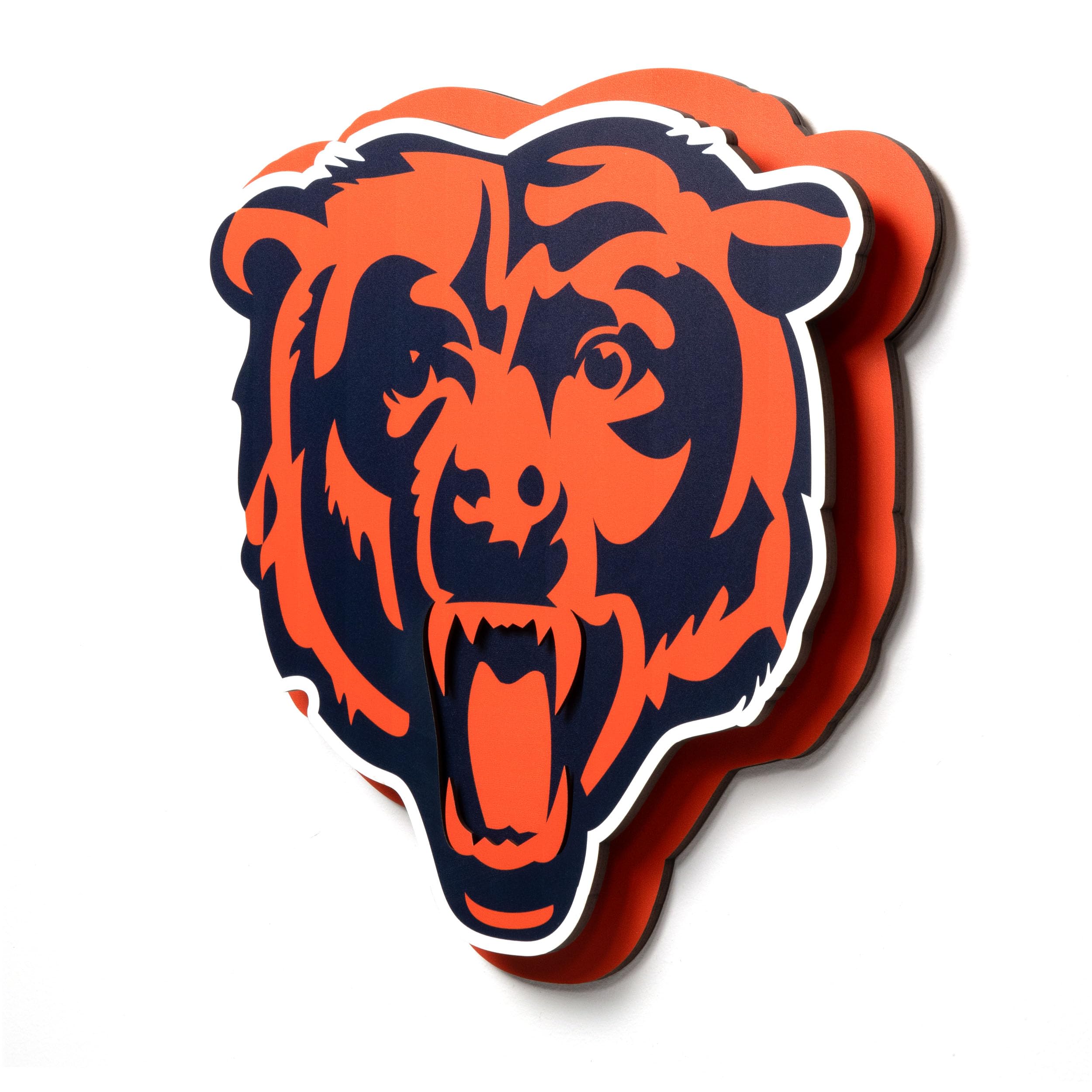 YouTheFan NFL Chicago Bears 3D Logo Die Cut Wall Art