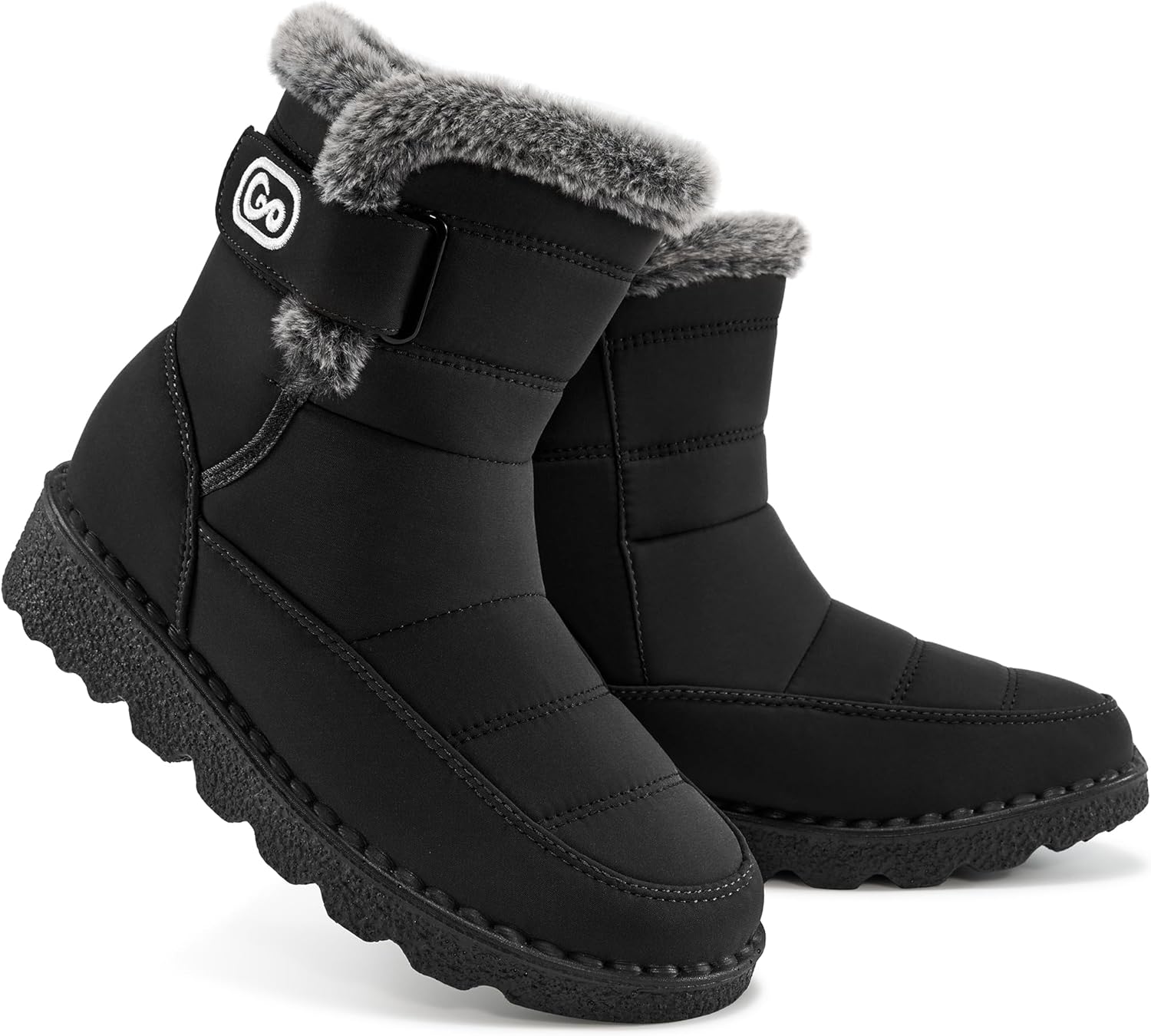 Ablanczoom Women's Winter Snow Boots: Warm Faux Fur Lined, Waterproof Non-Slip Ankle Booties for Outdoor Comfort