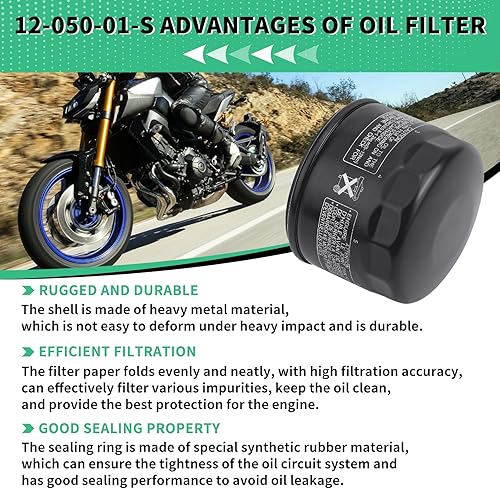 Miniatura 7 de 12-050-01-S Filtro de aceite para AM125424 12 050 01-S1 49065-7007 49065-0721 Cub Cadet, Craftsman, Troy Bilt, Toro, Gravely, Tractor de cortacésped