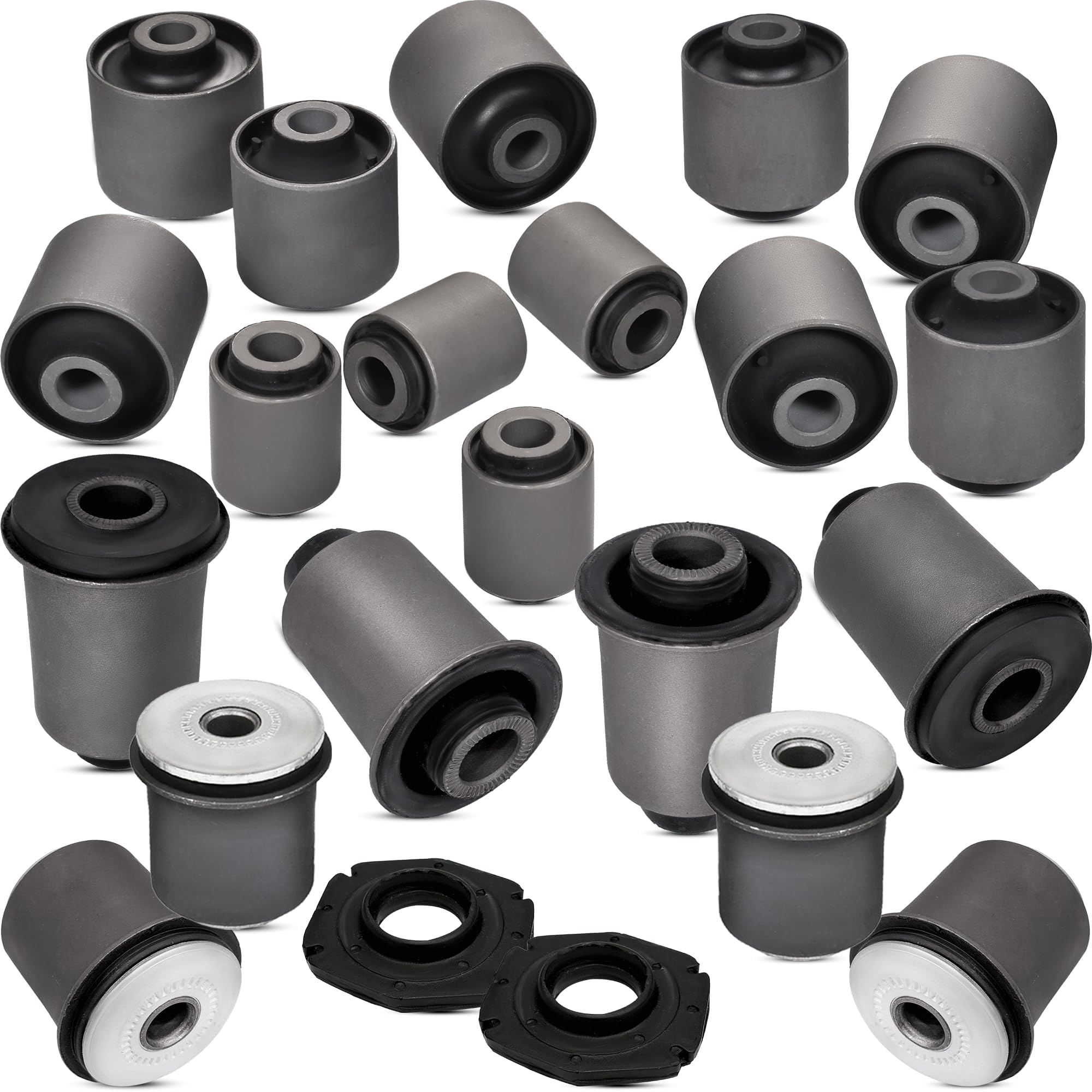 AUTOACER Front & Rear Suspension Kit 18p - Upper & Lower Control Arm Bushings, Trailing Bushings & Axle Panhard Rod Bushings (Left & Right) For LX 470 1998-2007, LAND CRUISER 1998-2007