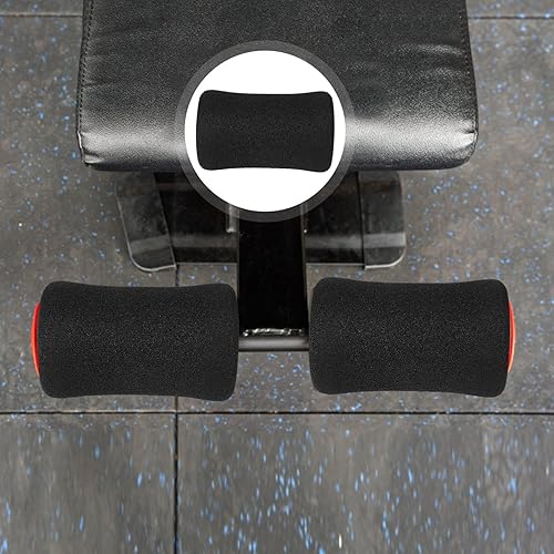 Miniatura 3 de Sosoport Almohadillas de espuma para pies, 2 piezas, tubo de máquina, almohadilla de espuma para piernas para extensión de piernas, banco de peso,