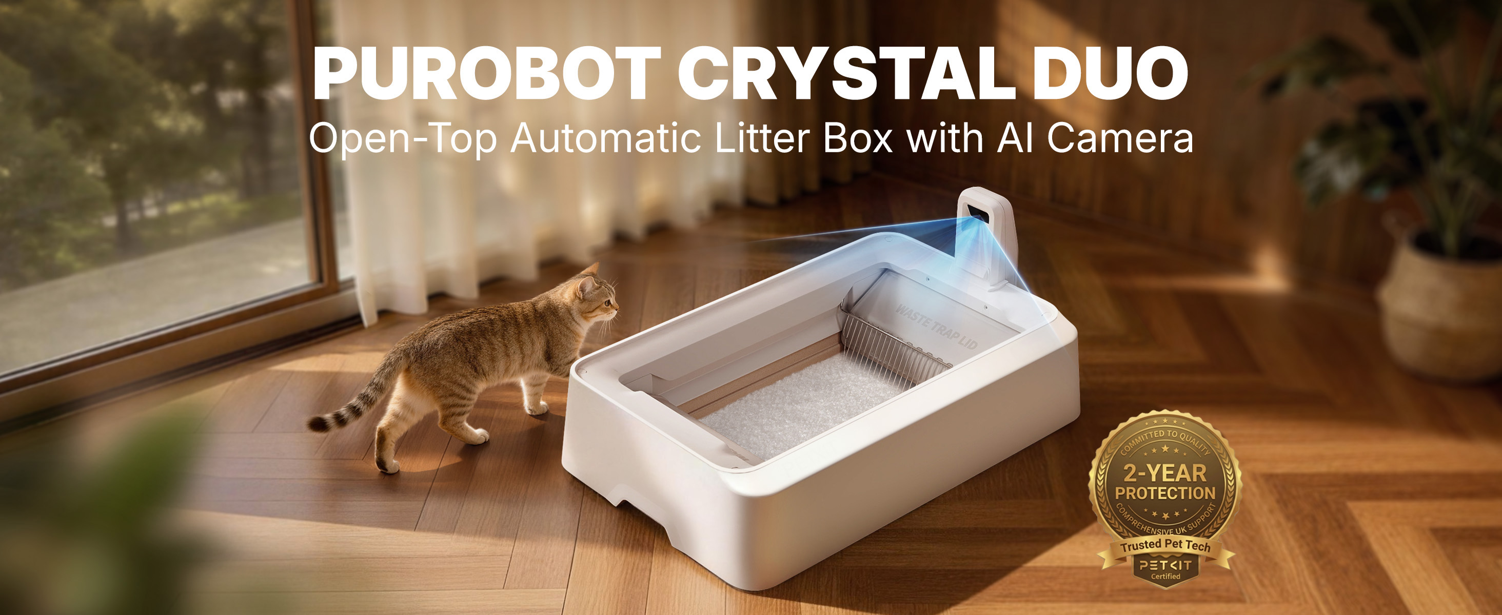 PETKIT Purobot Crystal Duo Automatic Cat Litter Tray, Silica