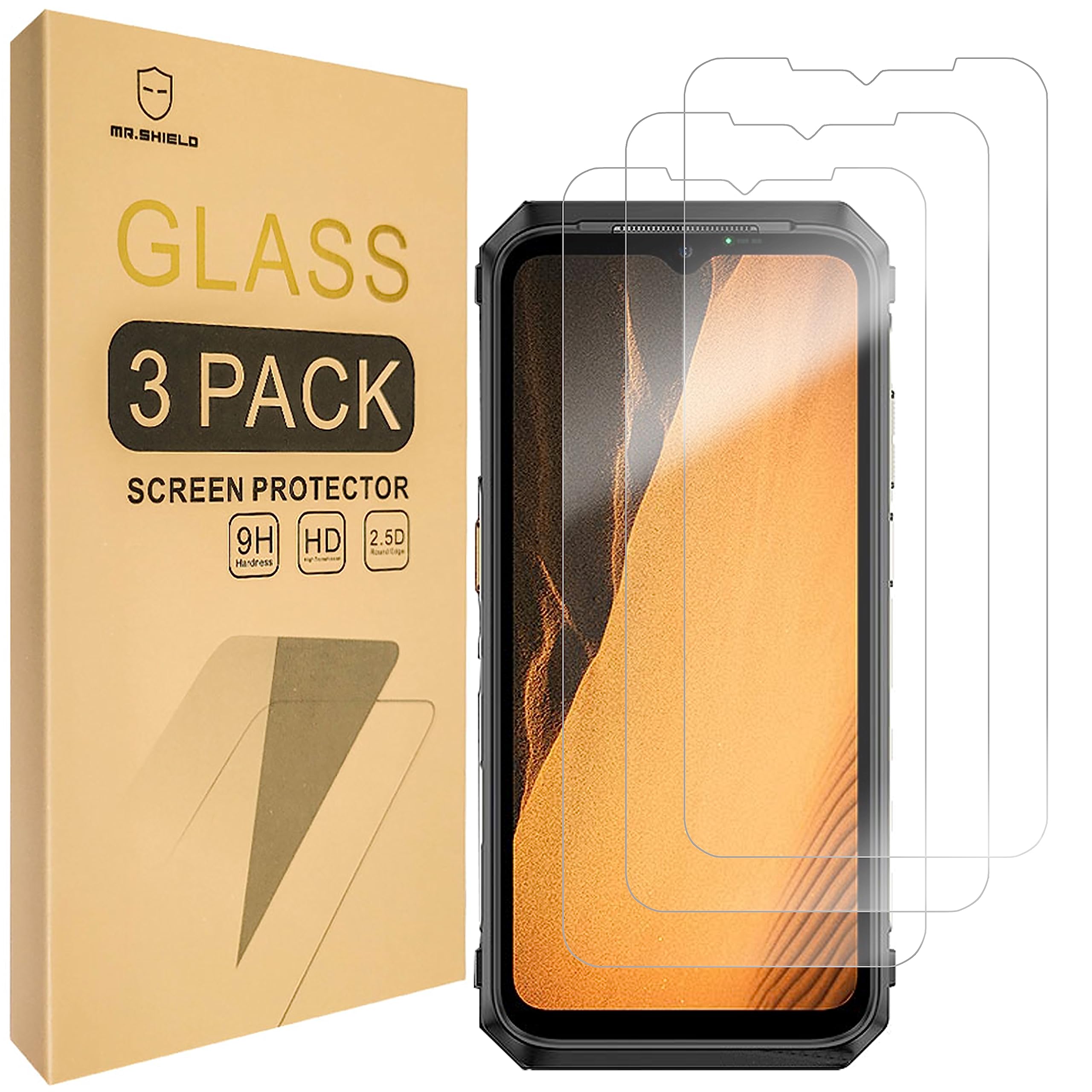 Mr.Shield [3-Pack] Screen Protector For Ulefone Power Armor 19 / Power Armor 19T [Tempered Glass] [Japan Glass with 9H Hardness] Screen Protector