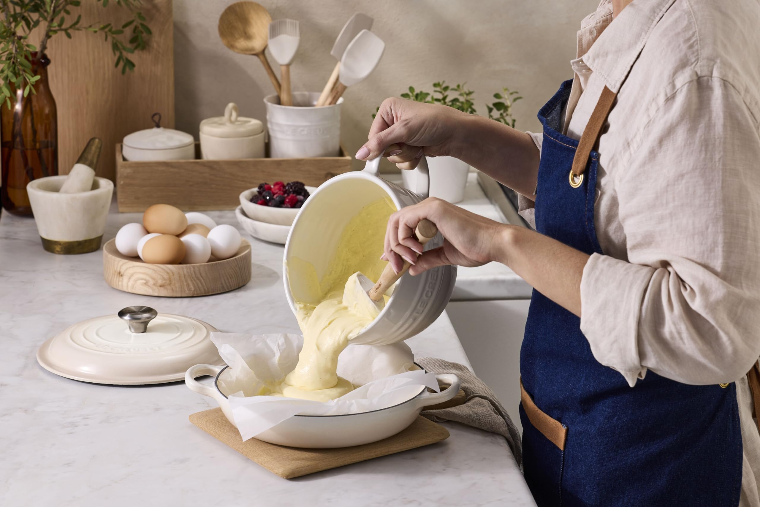 Le Creuset Pichet Mélangeur en Céramique, 2 L, Meringue, 70106207160002