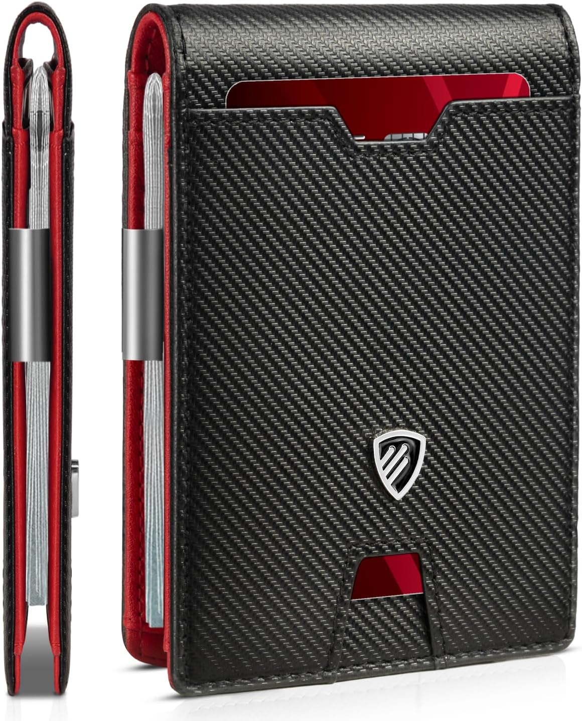 Mens Slim Wallet with Money Clip RFID Blocking Bifold Credit Card Holder for Men with Gift Box