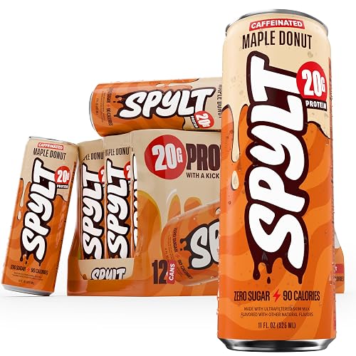 Spylt Maple Donut Milk Protein Drink, 20g Protein, 60mg Caffeine,