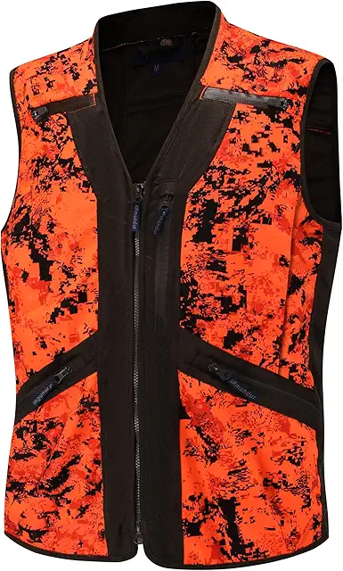 Gilet de chasse léger camouflage orange Blaze - Sécurité et polyvalence