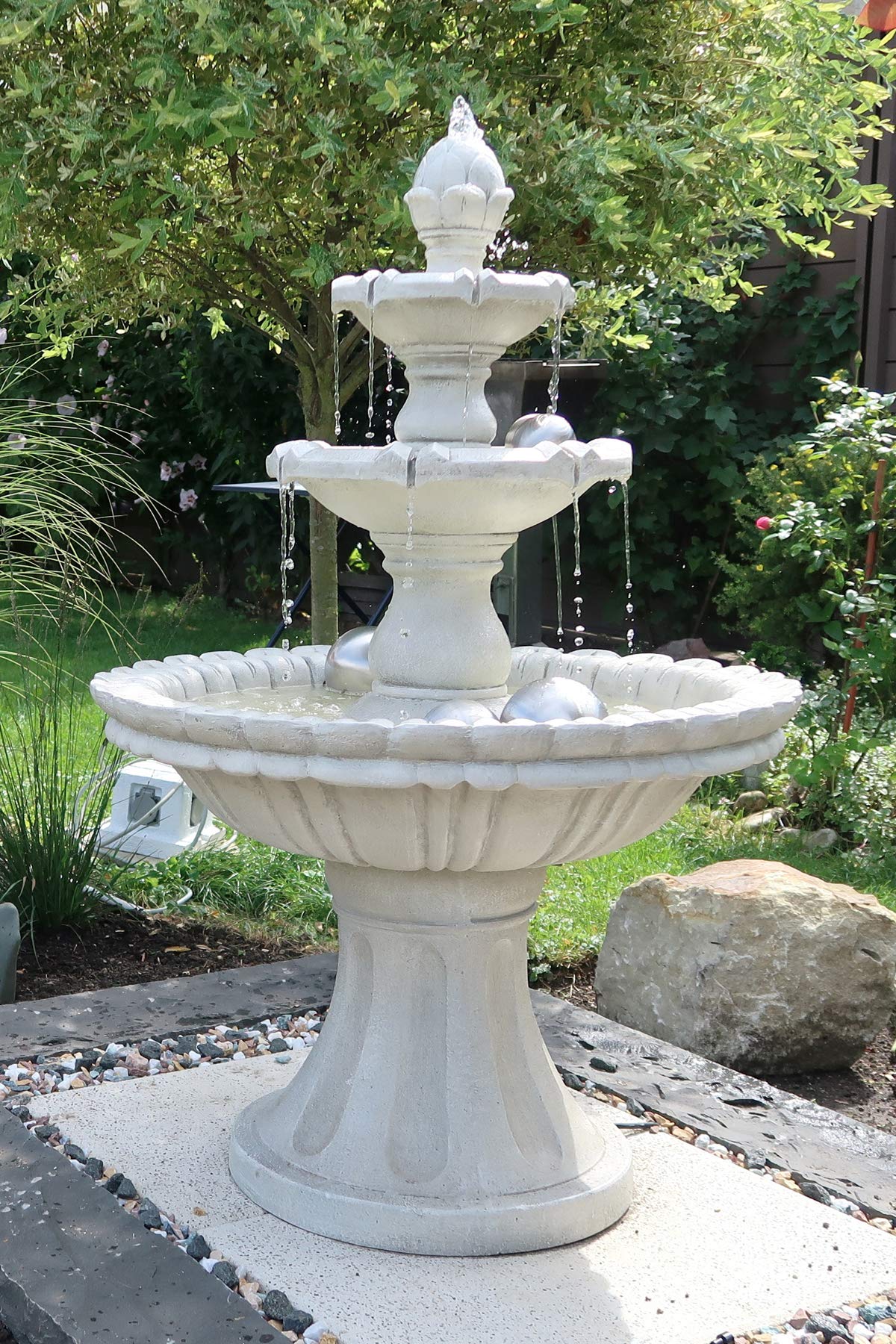 Köhko® Wasserspiel Markkleeberg“ klassischer Etagenbrunnen Vogelbad 13010 Springbrunnen Gartenbrunnen