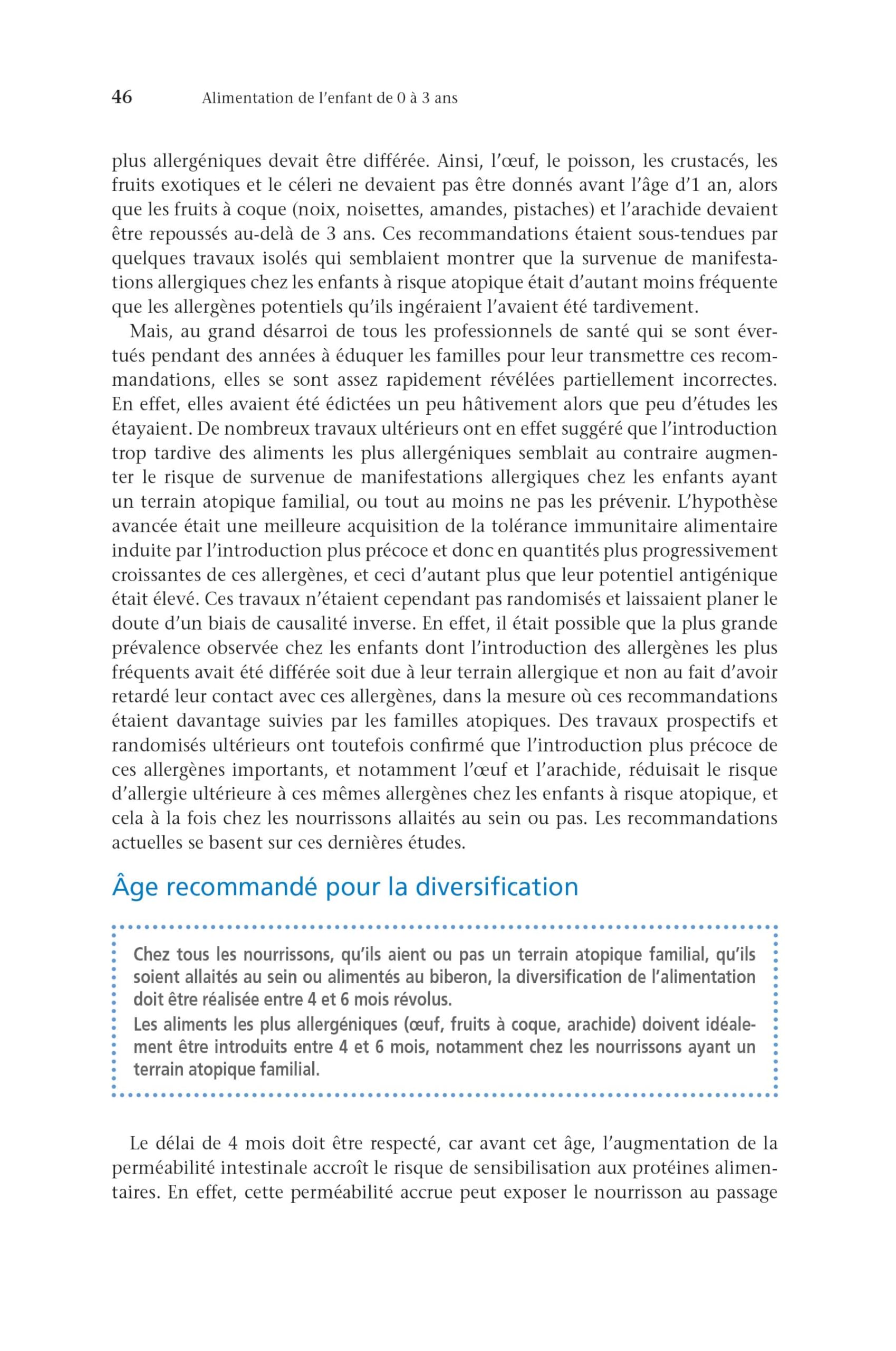 Alimentation de l'enfant de 0 à 3 ans