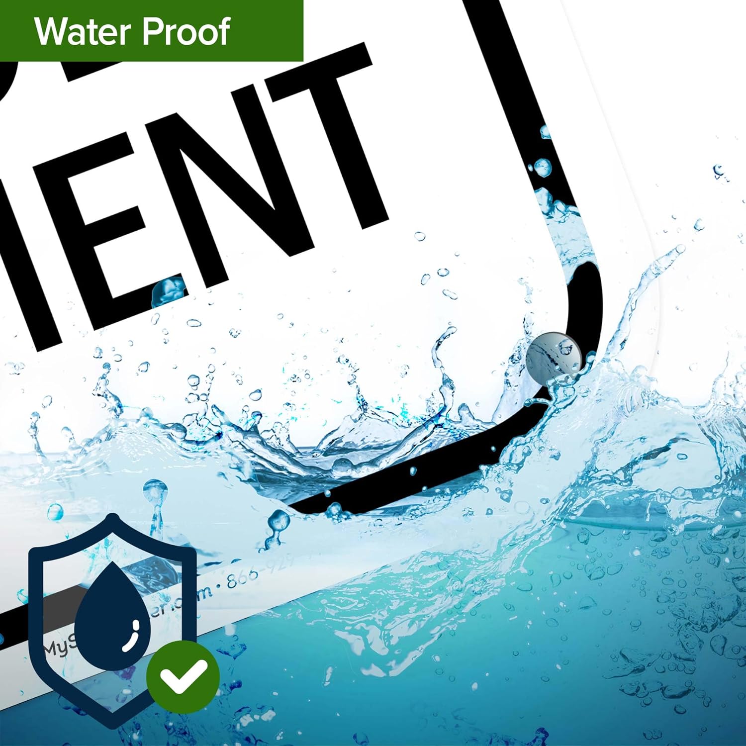 No Fishing Pond Under Management Sign, 12x18 Inches, 55 mil thick HDPS (high density polystyrene), Made in USA by My Sign Center