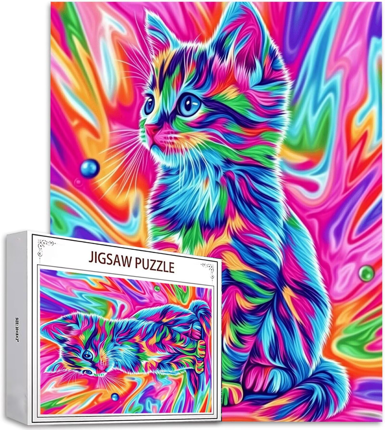 Puzzle 2000 Pezzi, 3 4 5 Anni Puzzle Gatto 6 7 8 Anni Giochi Educativi Sostenibili Con Motivi Per Adulti Da Gioco in Legno Di Alta Qualità Jigsaw Animale per Gioco Familiare, 2026 Regalo Natale H-8024