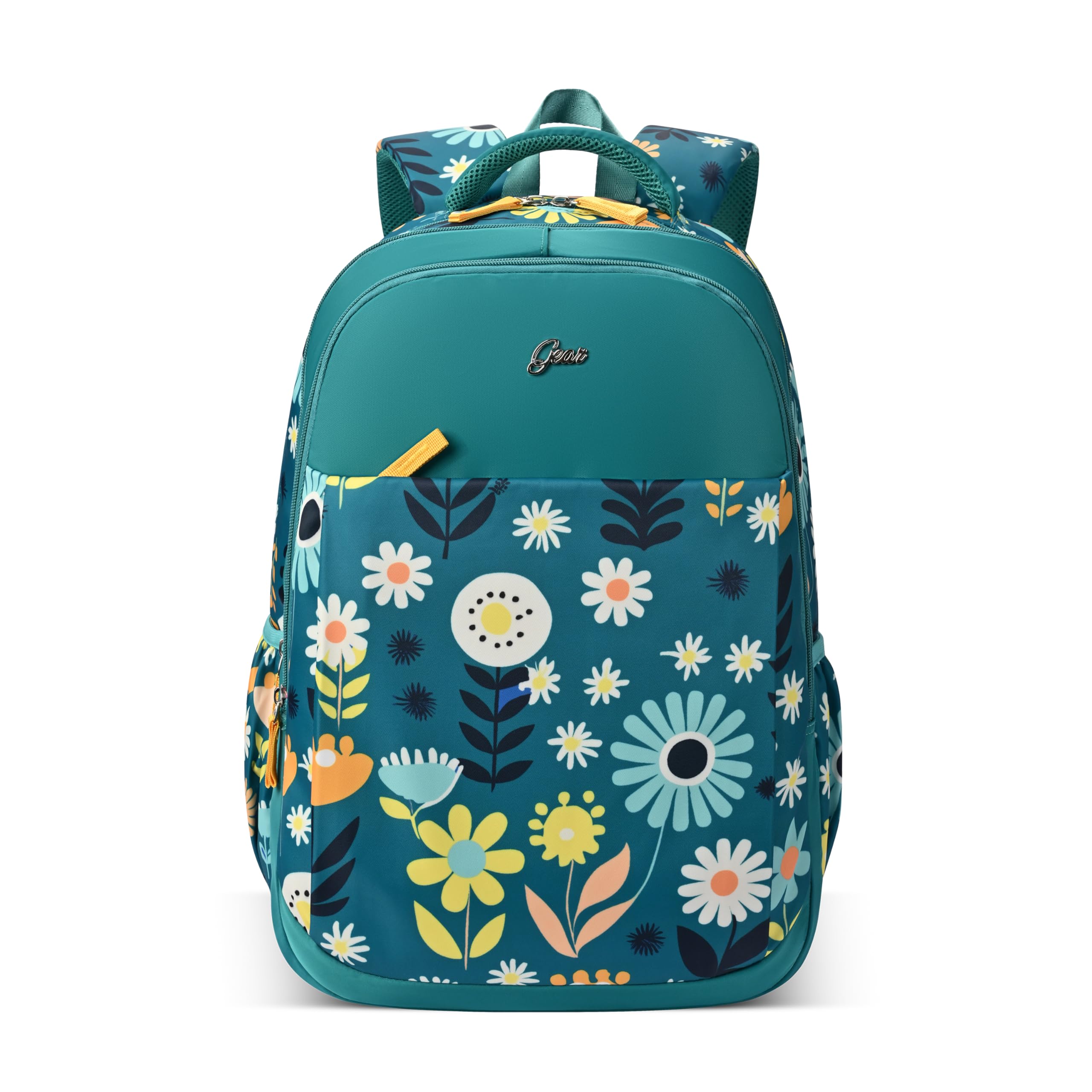Gear Poppy 17"/20L Medium Water Resistant School Bag/Casual Backpack/Daypack/Laptop Bag for Boys/Girls (Green - Blue)